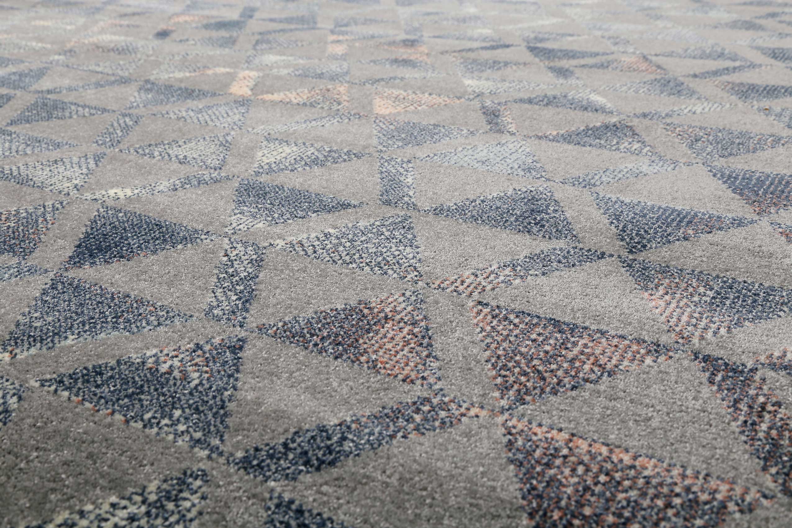 Teppich Grau Taupe Rosa Kurzflor 