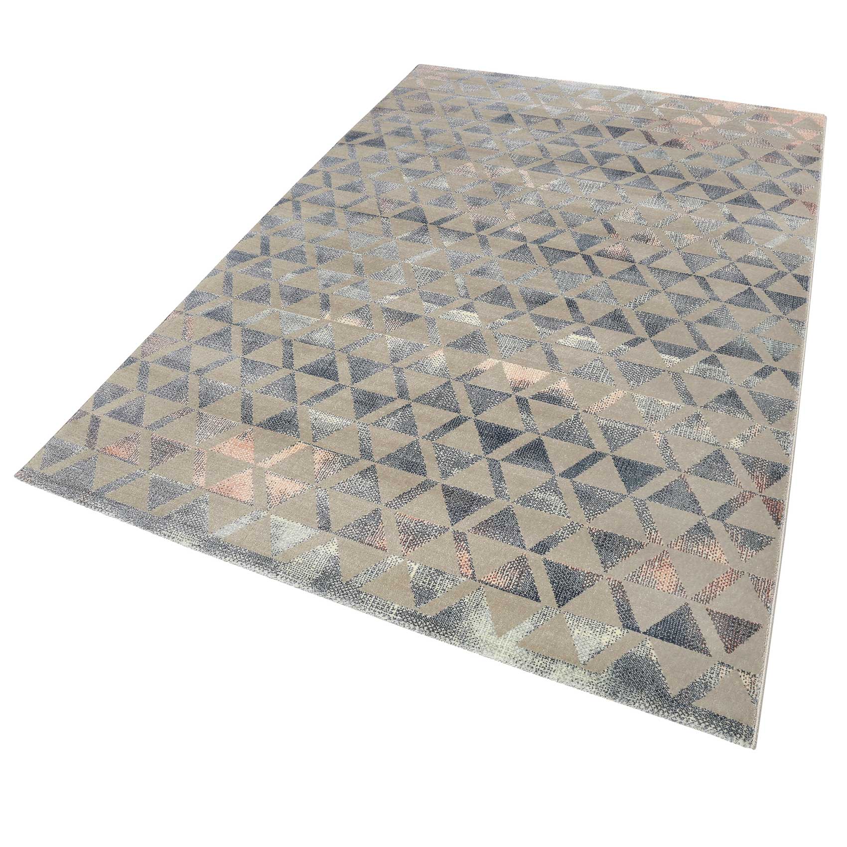 Teppich Grau Blau Rosa Kurzflor » Pearl 2.0 « WECONhome - Ansicht 2