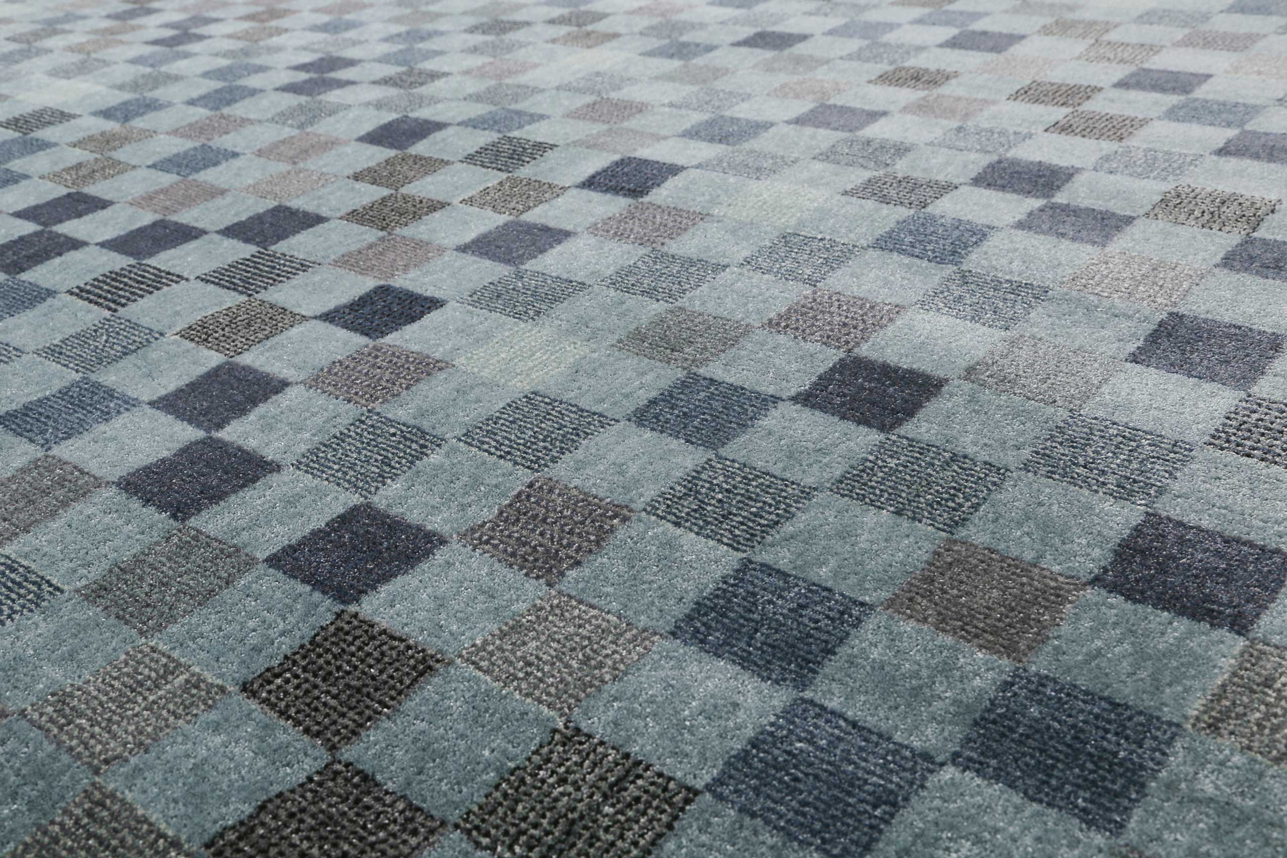 Teppich Blau Kurzflor 