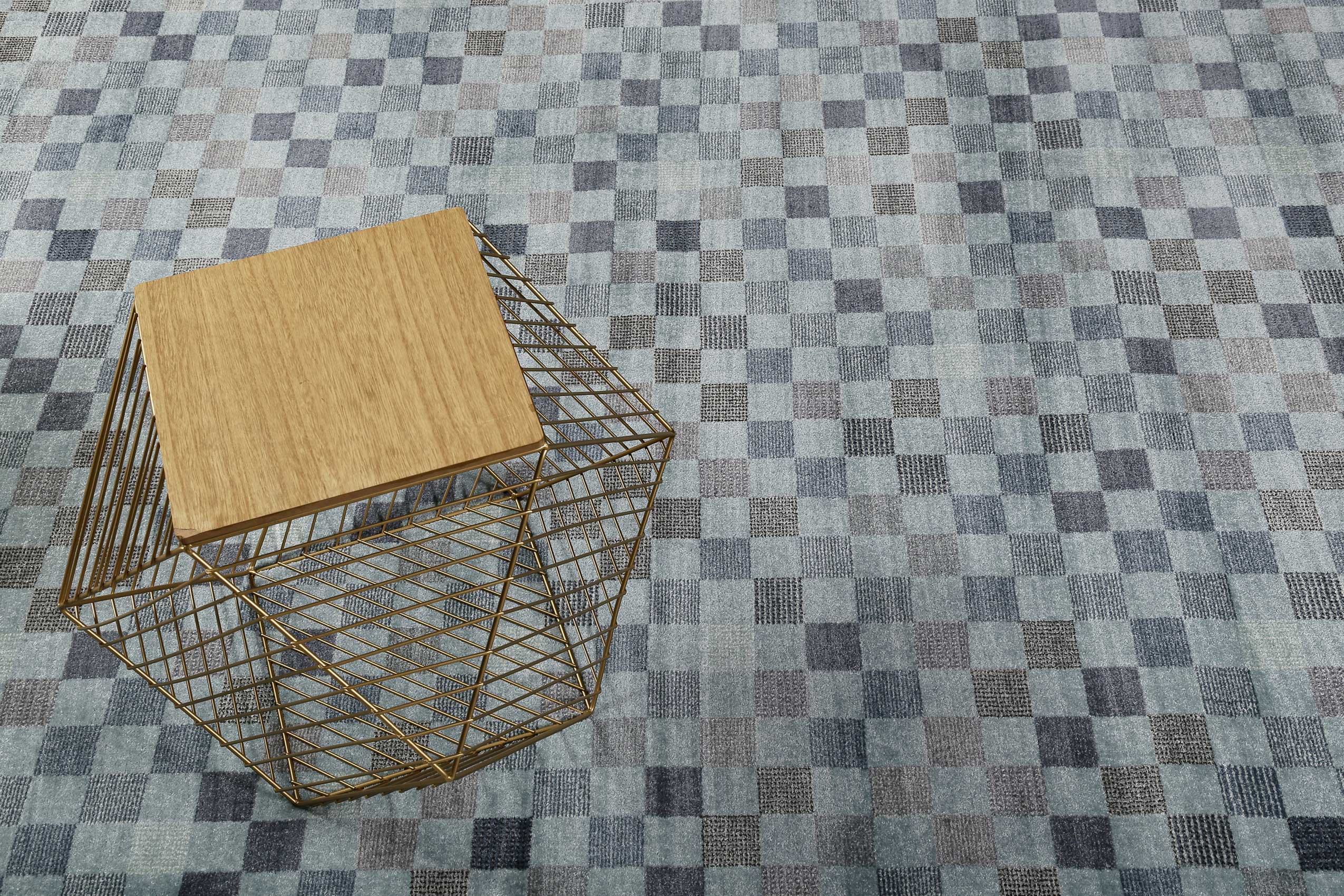 Teppich Blau Kurzflor 