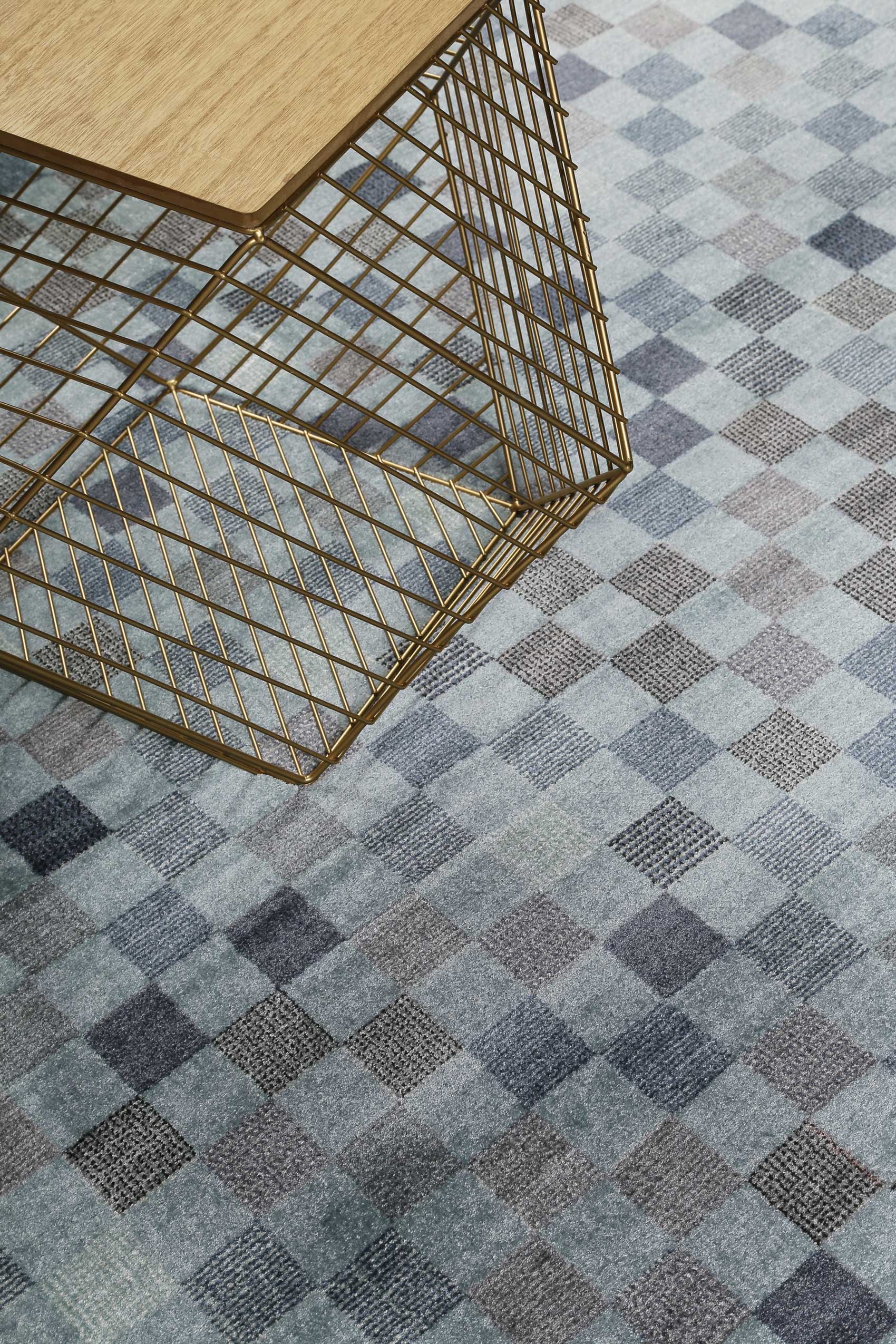 Teppich Blau Kurzflor 