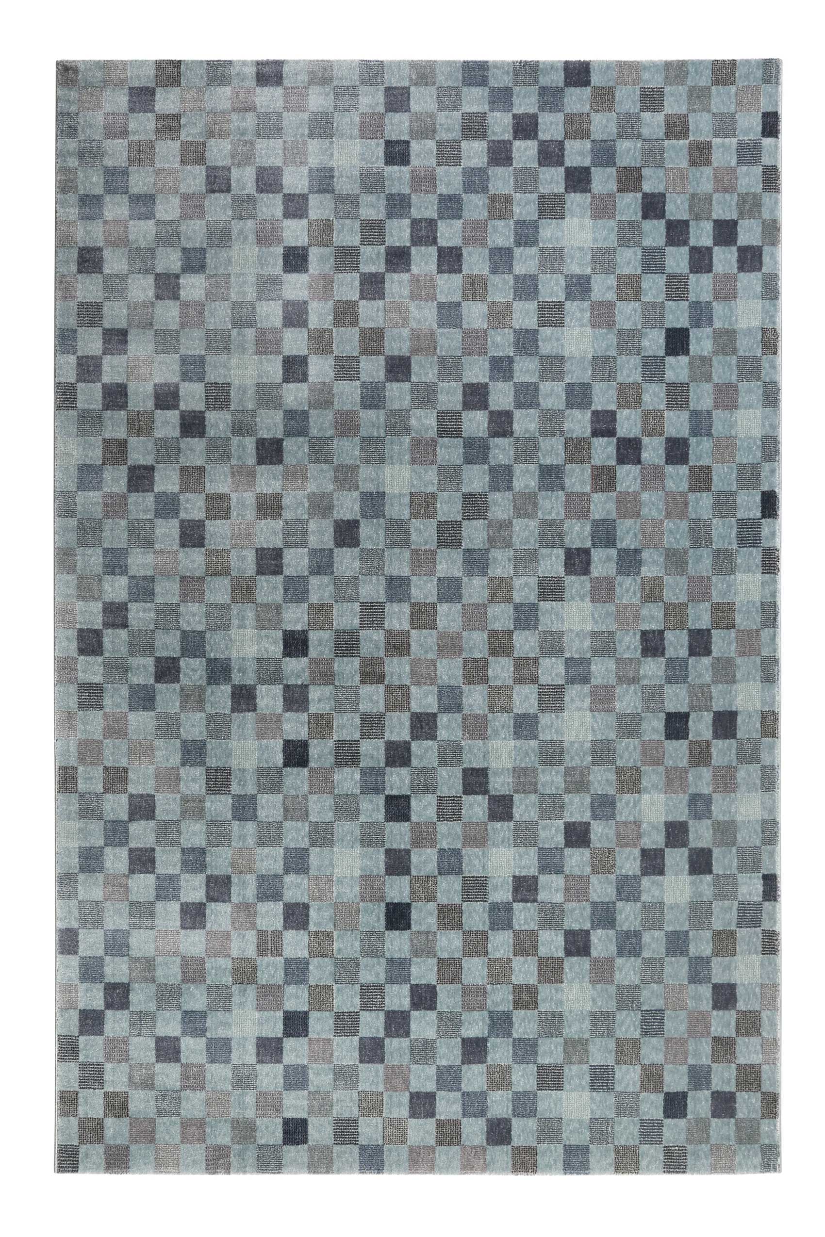 Teppich Blau Kurzflor 