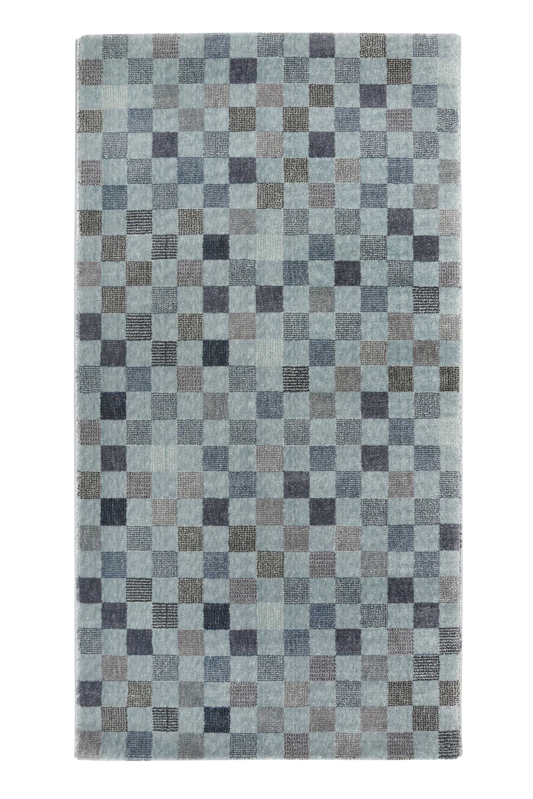 Teppich Blau Kurzflor 