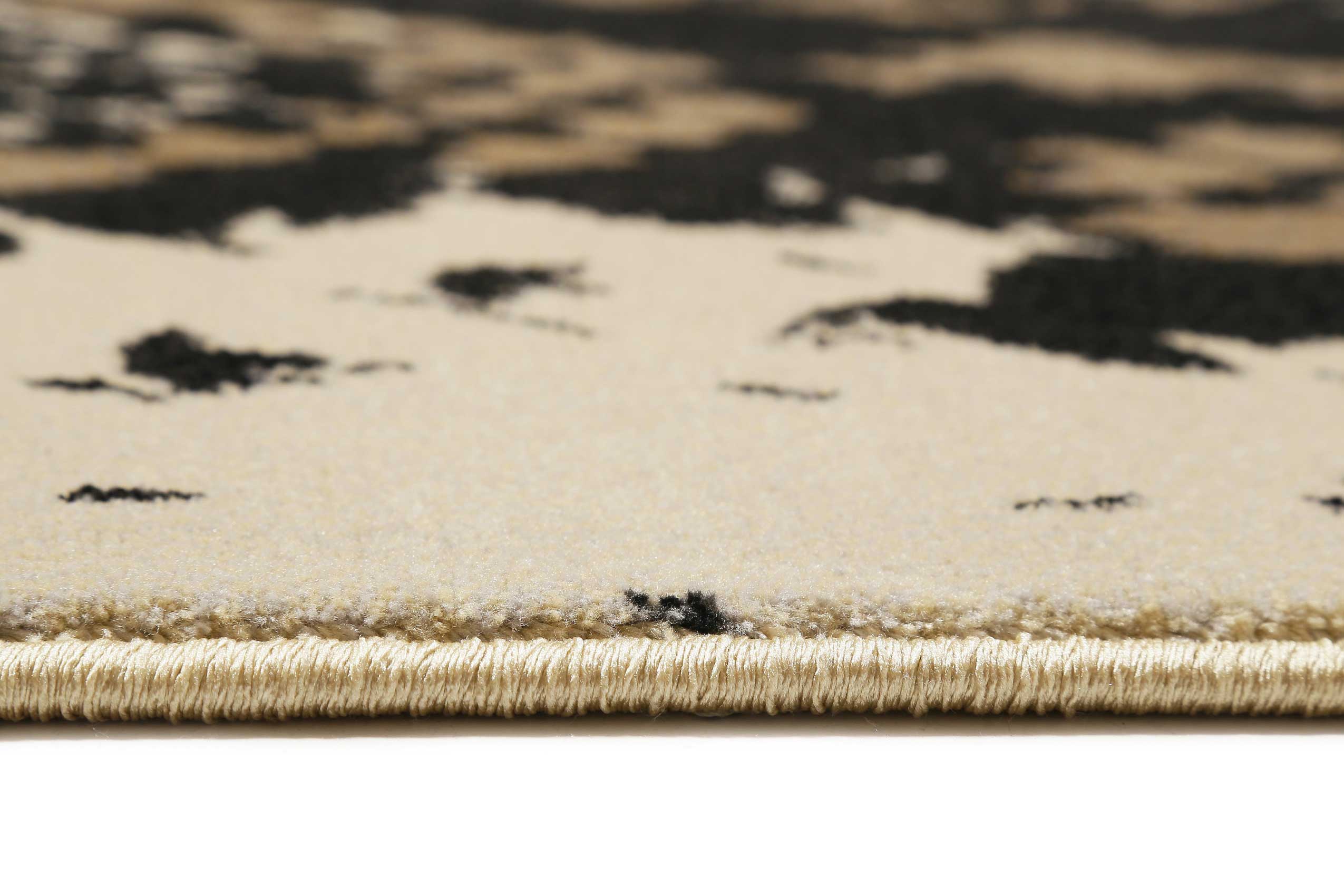 Teppich Animal Print Schwarz Beige Taupe 