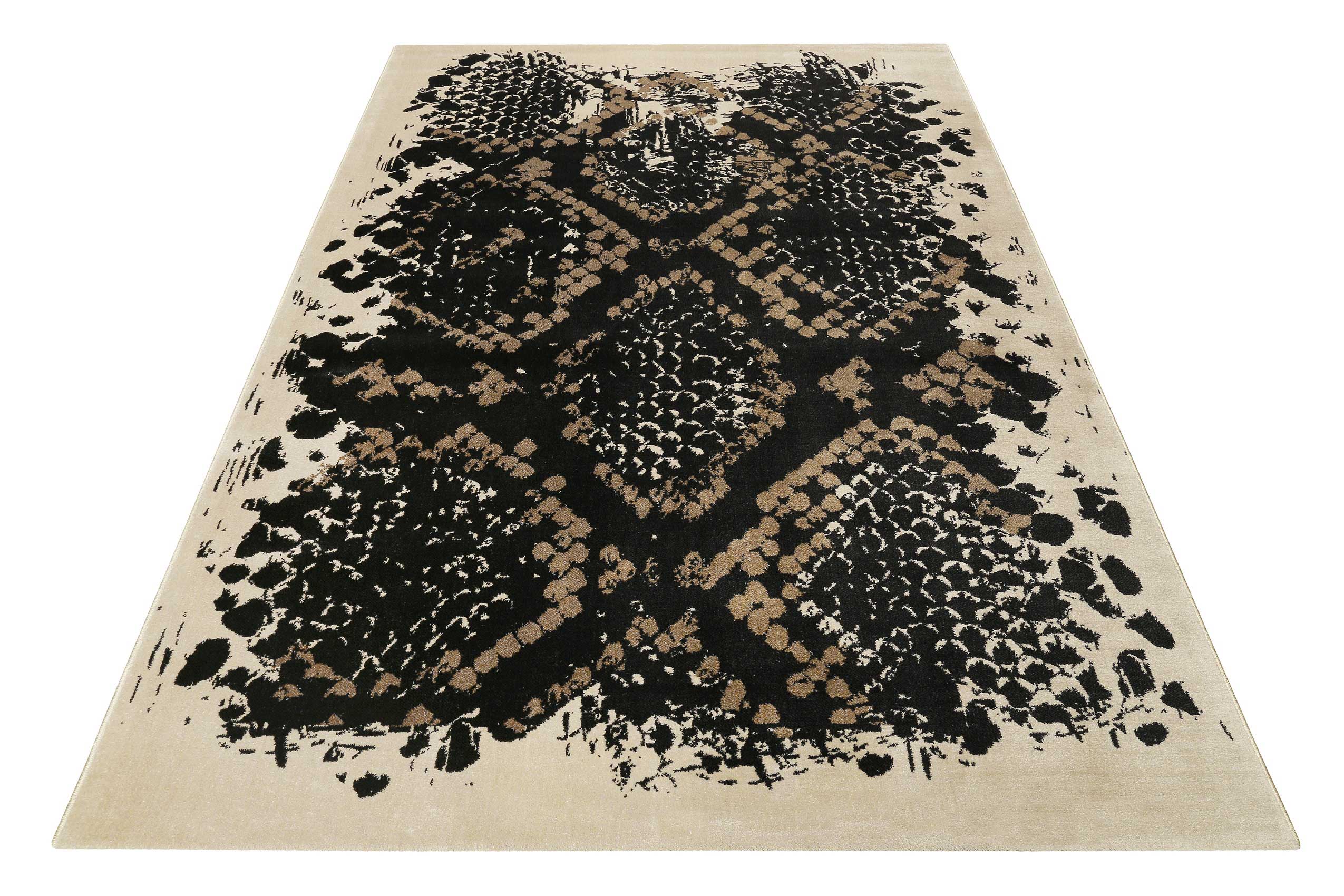 Teppich Animal Print Schwarz Beige Taupe » Phyton « WECONhome - Ansicht 2