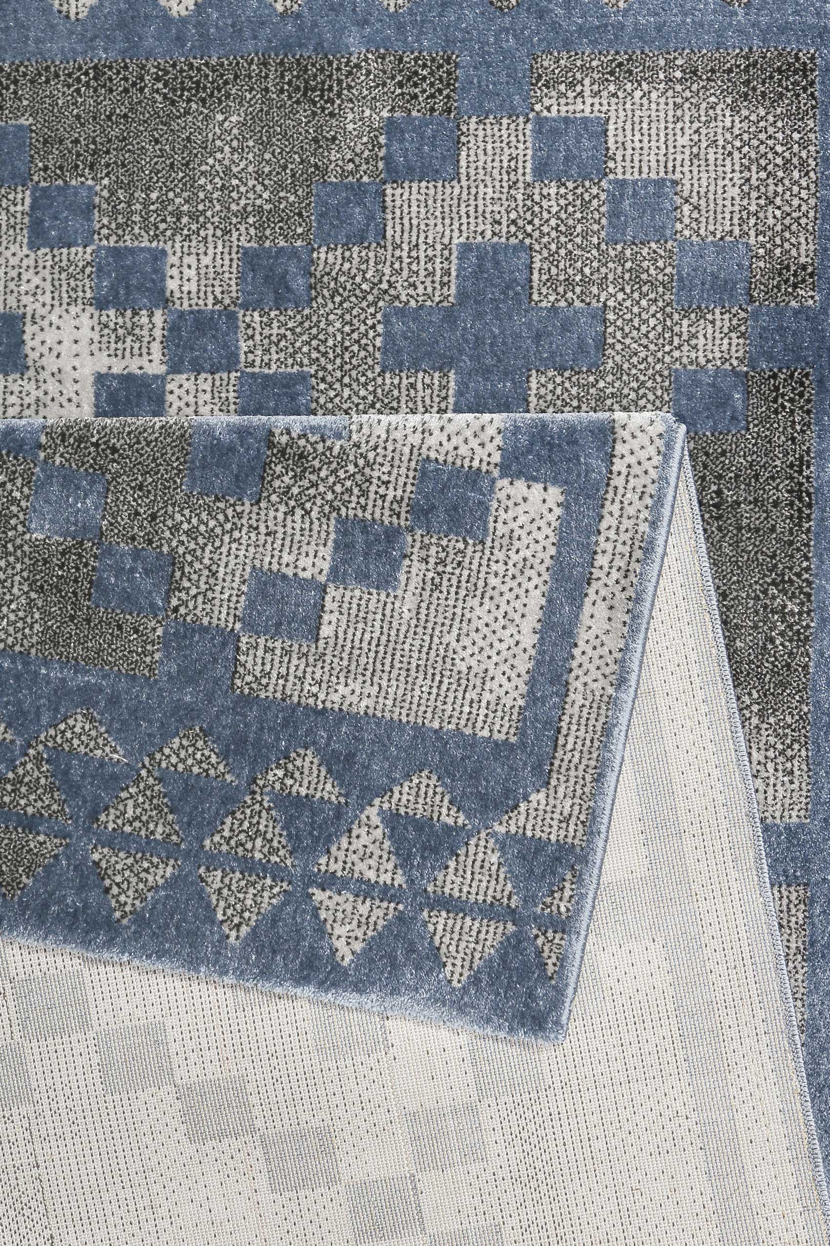 Teppich Grau Blau Kurzflor » Pleasure 2.0 « WECONhome - Ansicht 3