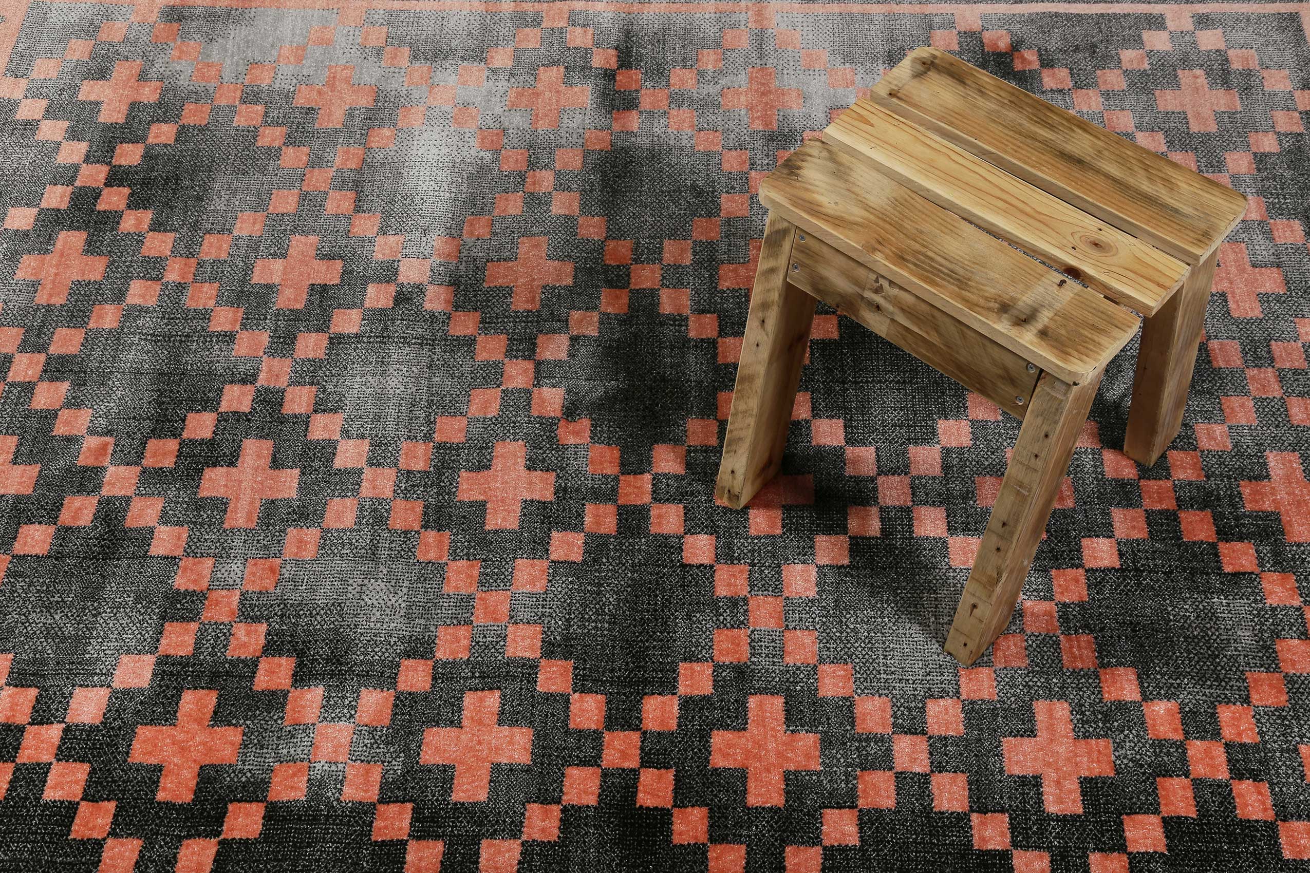 Teppich Grau Koralle Kurzflor » Pleasure 2.0 « WECONhome - Ansicht 6