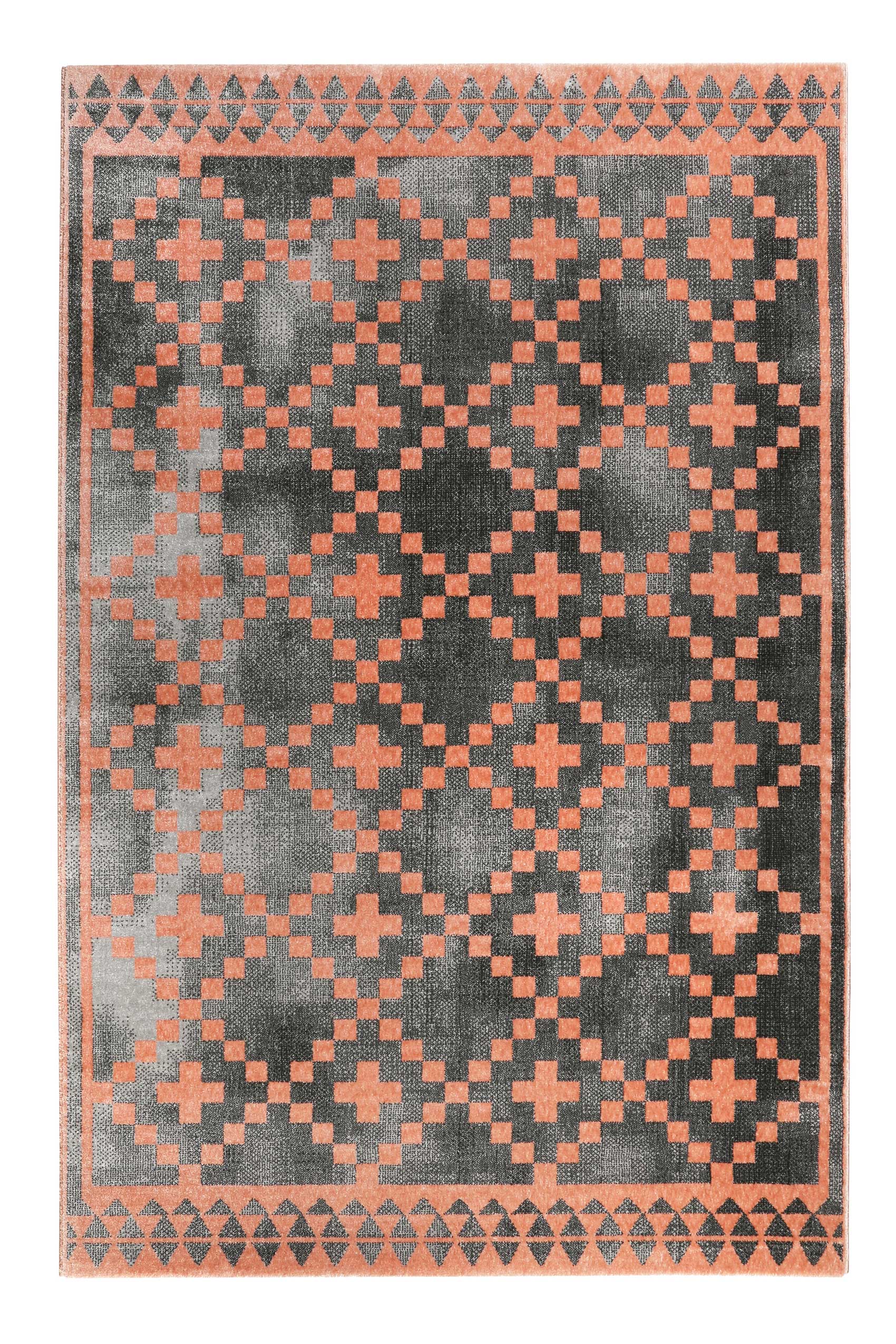 Teppich Grau Koralle Kurzflor » Pleasure 2.0 « WECONhome - Ansicht 1
