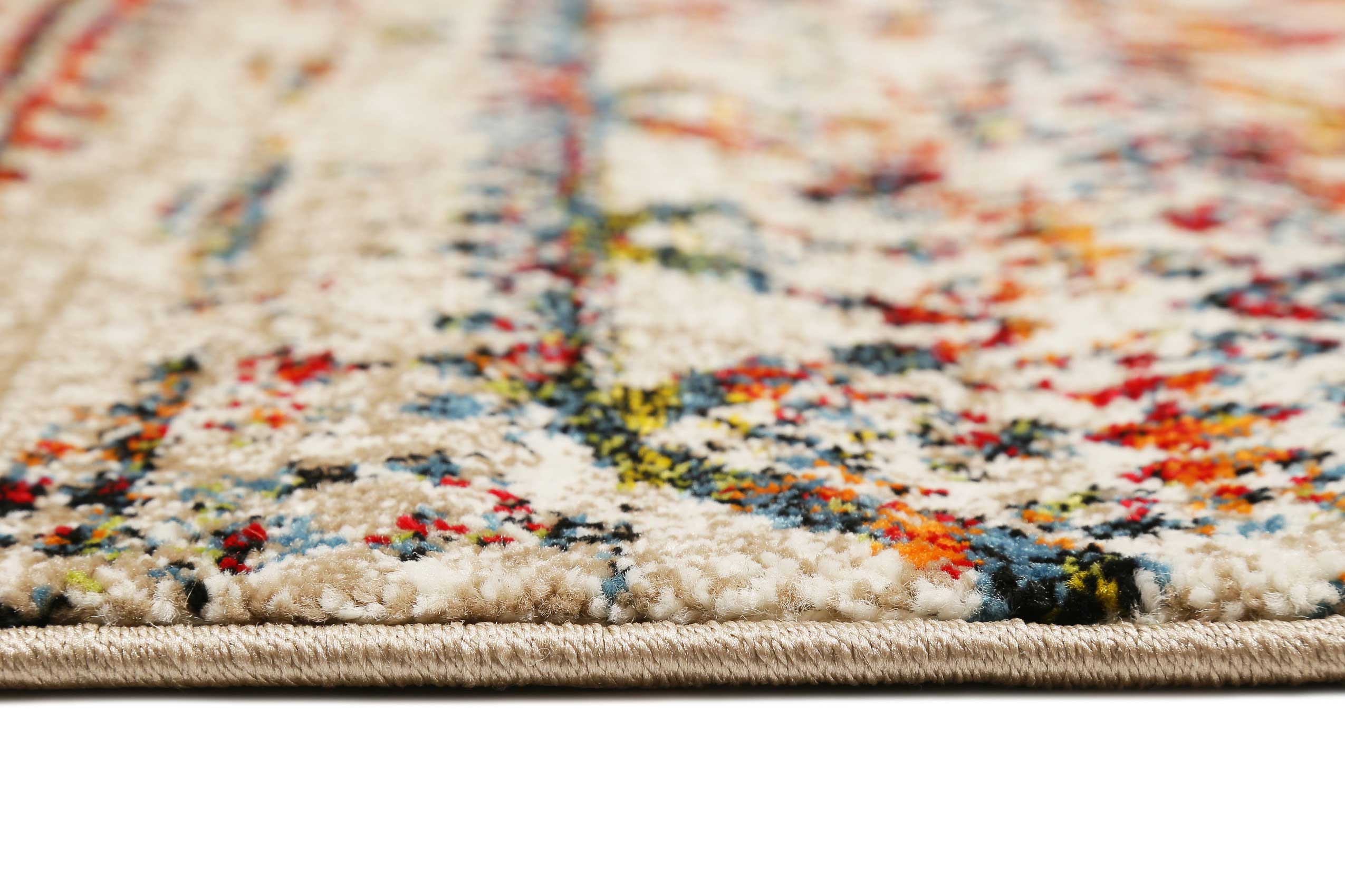 Teppich Orange Rot Grün Kurzflor » Riad « WECONhome - Ansicht 4