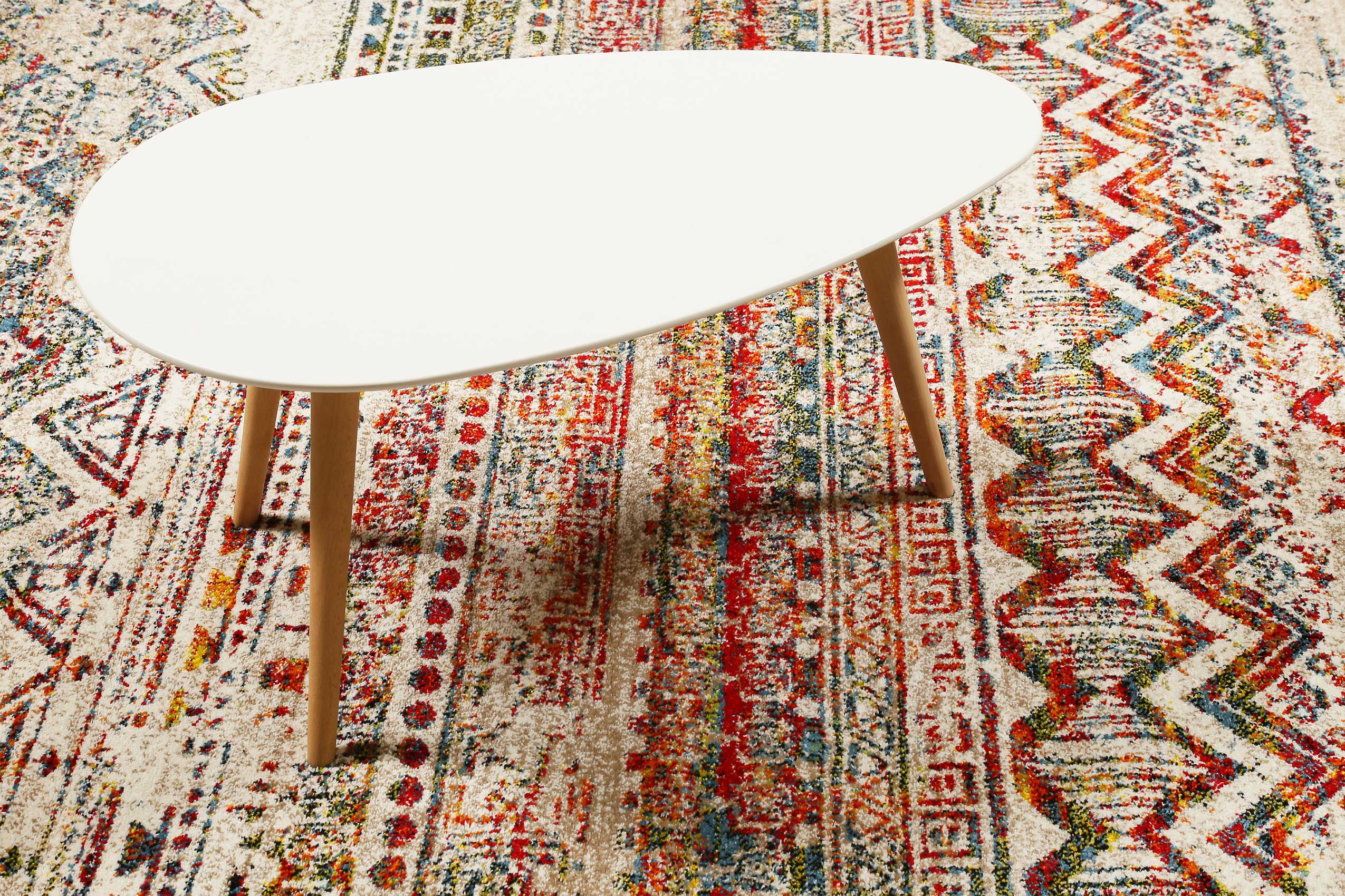Teppich Orange Rot Grün Kurzflor » Riad « WECONhome - Ansicht 6