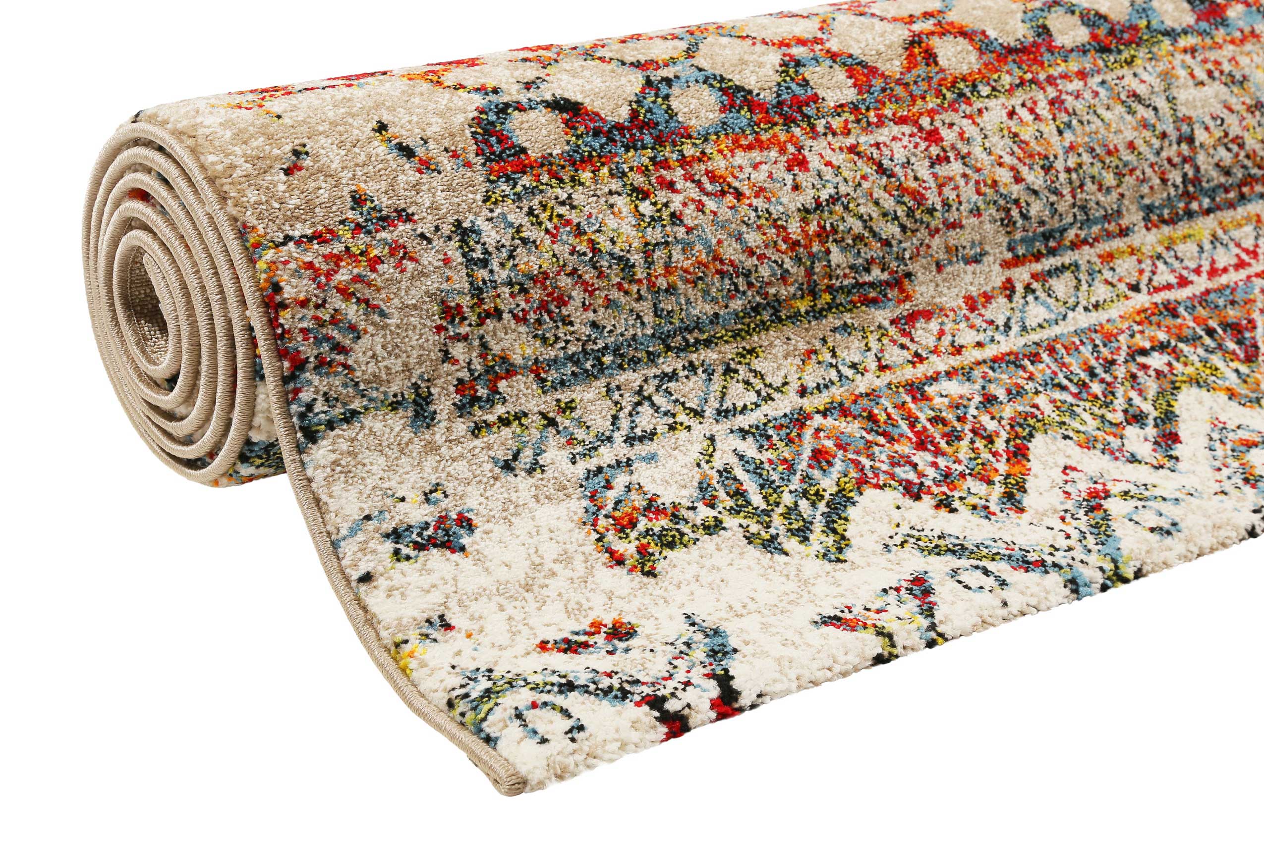 Teppich Orange Rot Grün Kurzflor » Riad « WECONhome - Ansicht 8