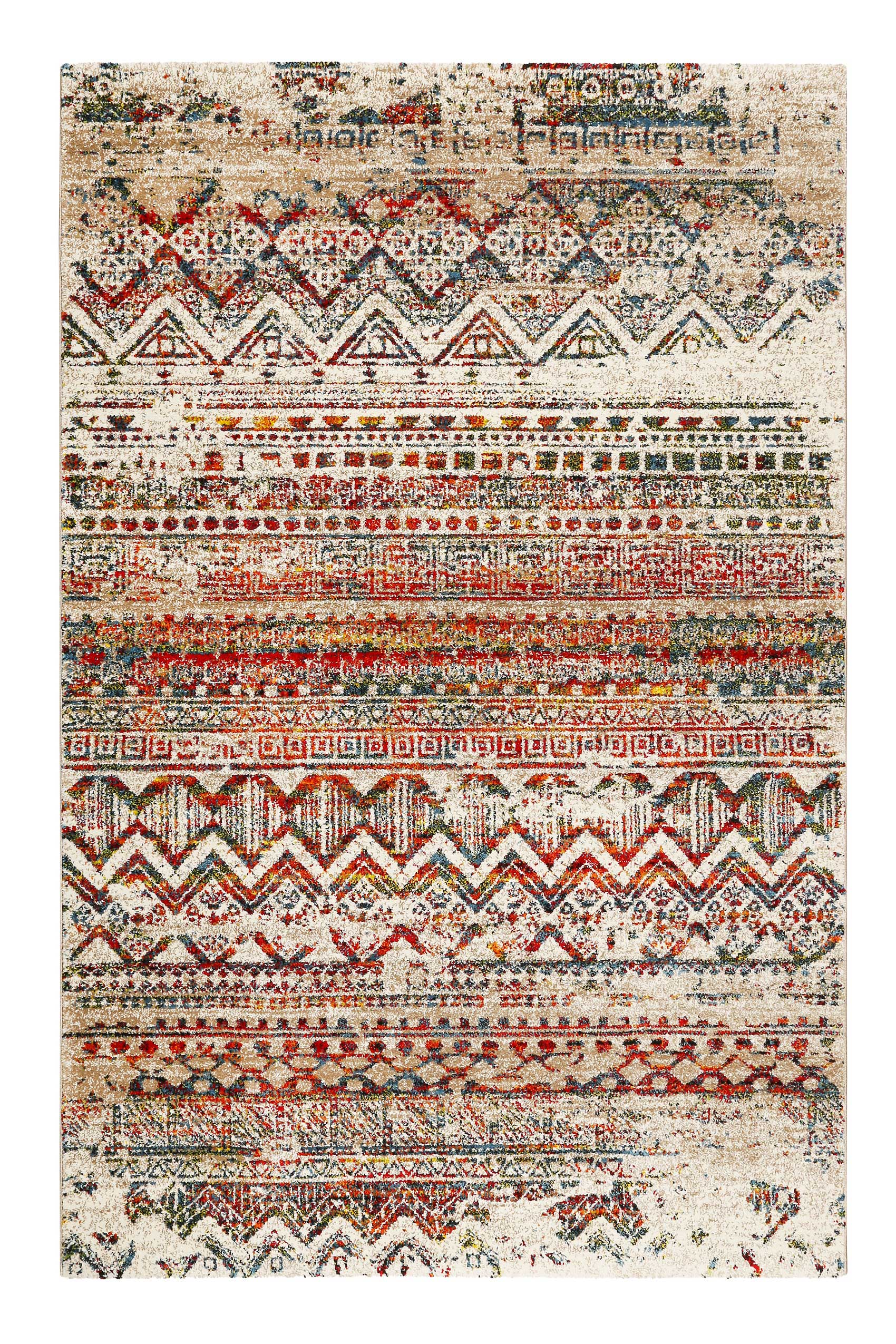 Teppich Orange Rot Grün Kurzflor » Riad « WECONhome - Ansicht 1