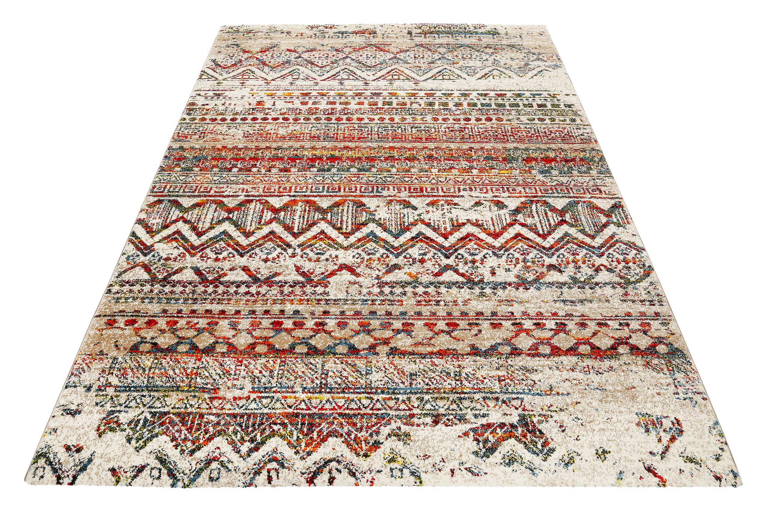 Teppich Orange Rot Grün Kurzflor » Riad « WECONhome - Ansicht 2