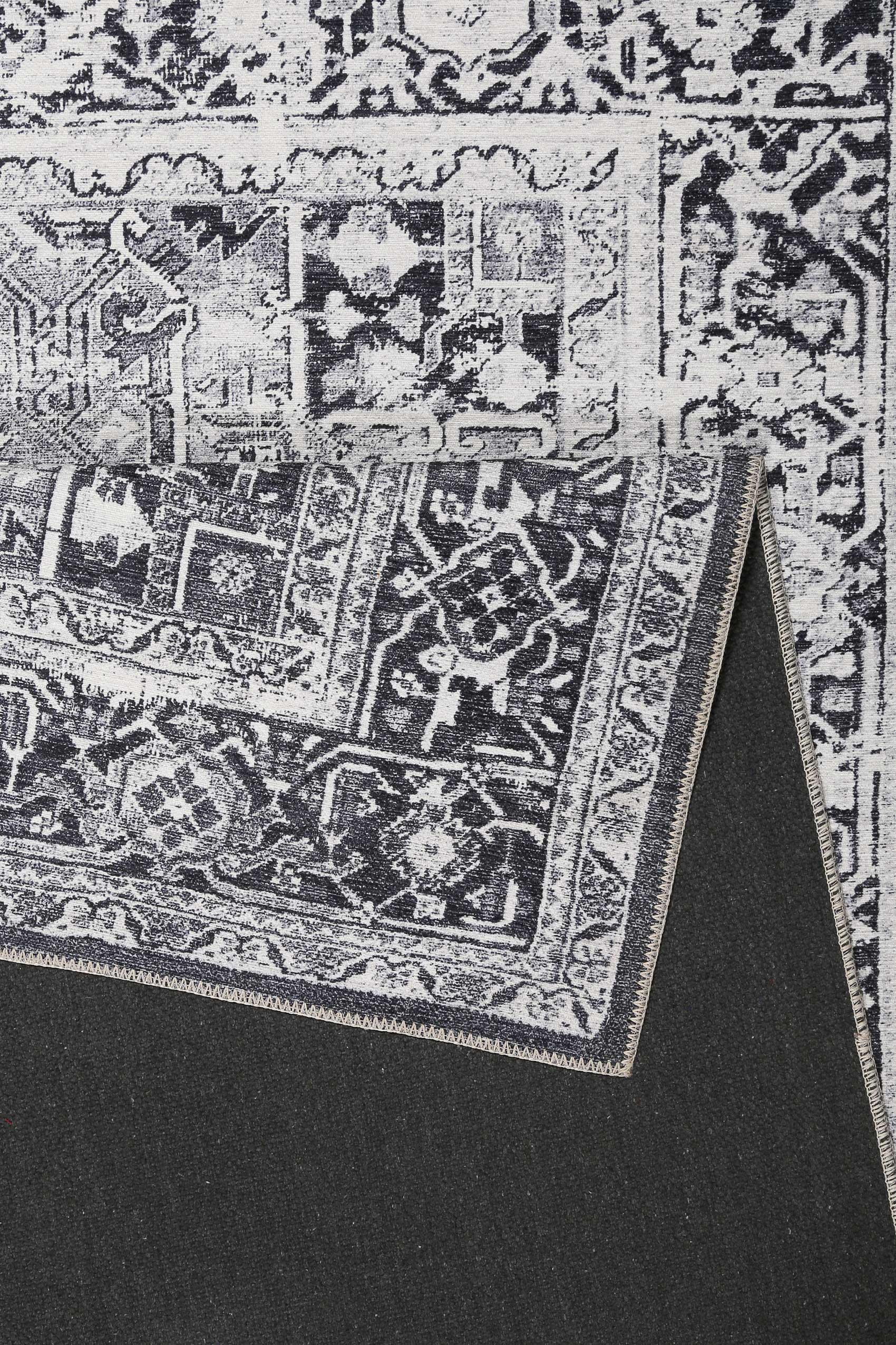 Vintage Teppich Grau Kurzflor » Seelace « WECONhome - Ansicht 3