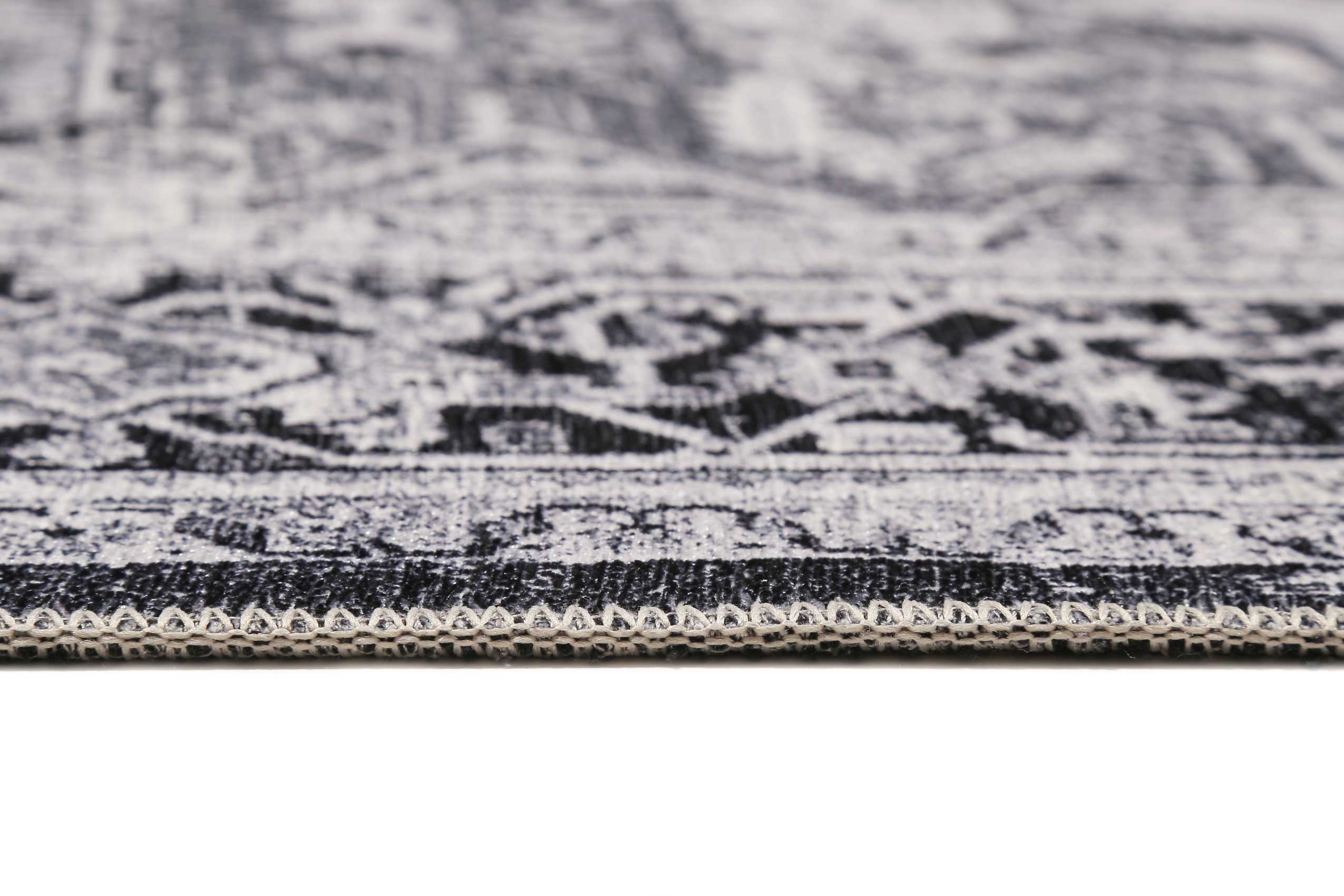 Vintage Teppich Grau Kurzflor 