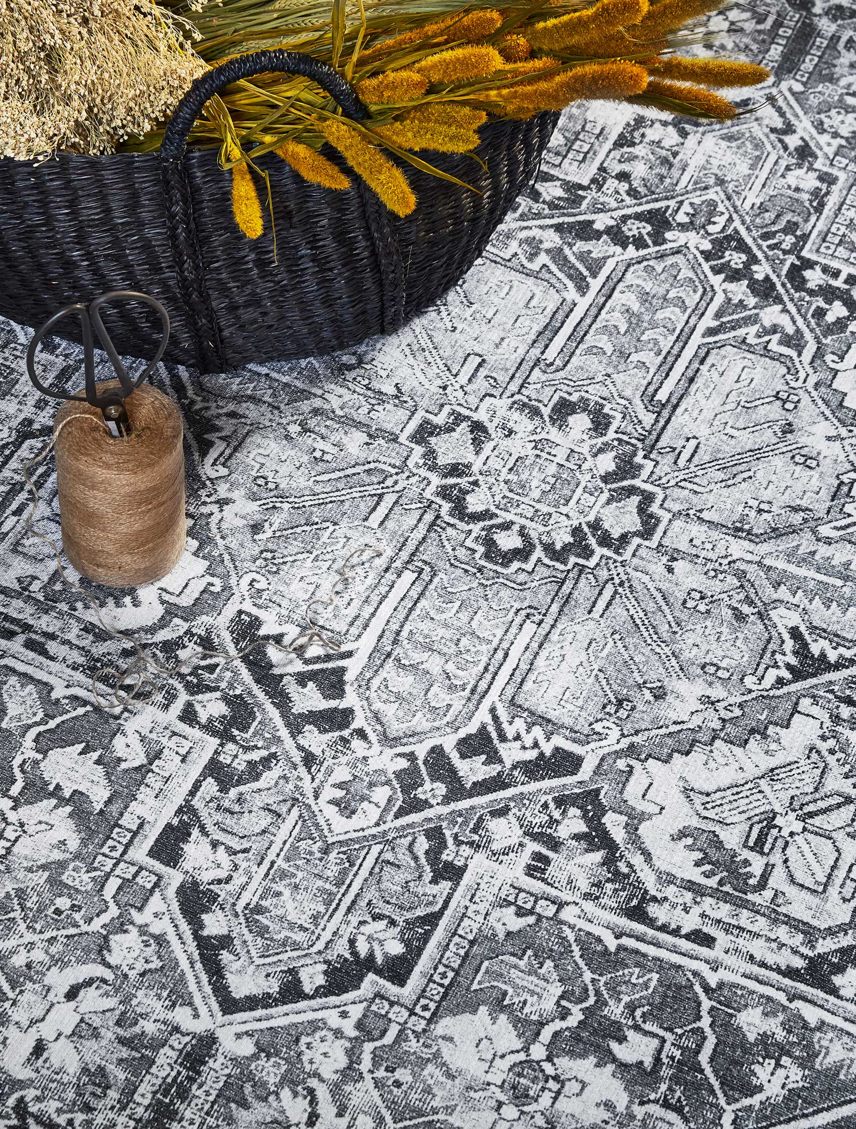 Vintage Teppich Grau Kurzflor » Seelace « WECONhome - Ansicht 9