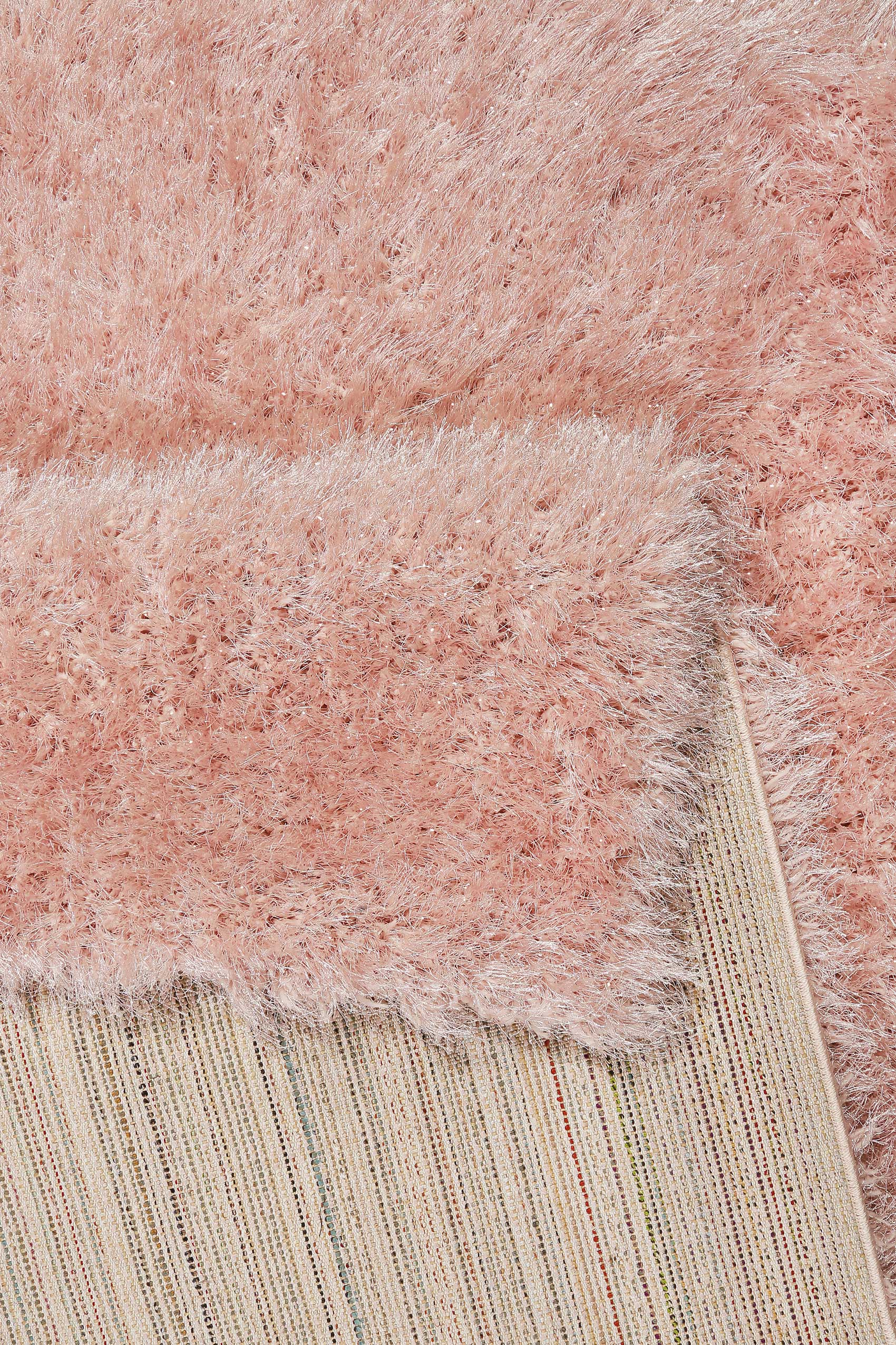 Teppich Rosa glänzend Hochflor 