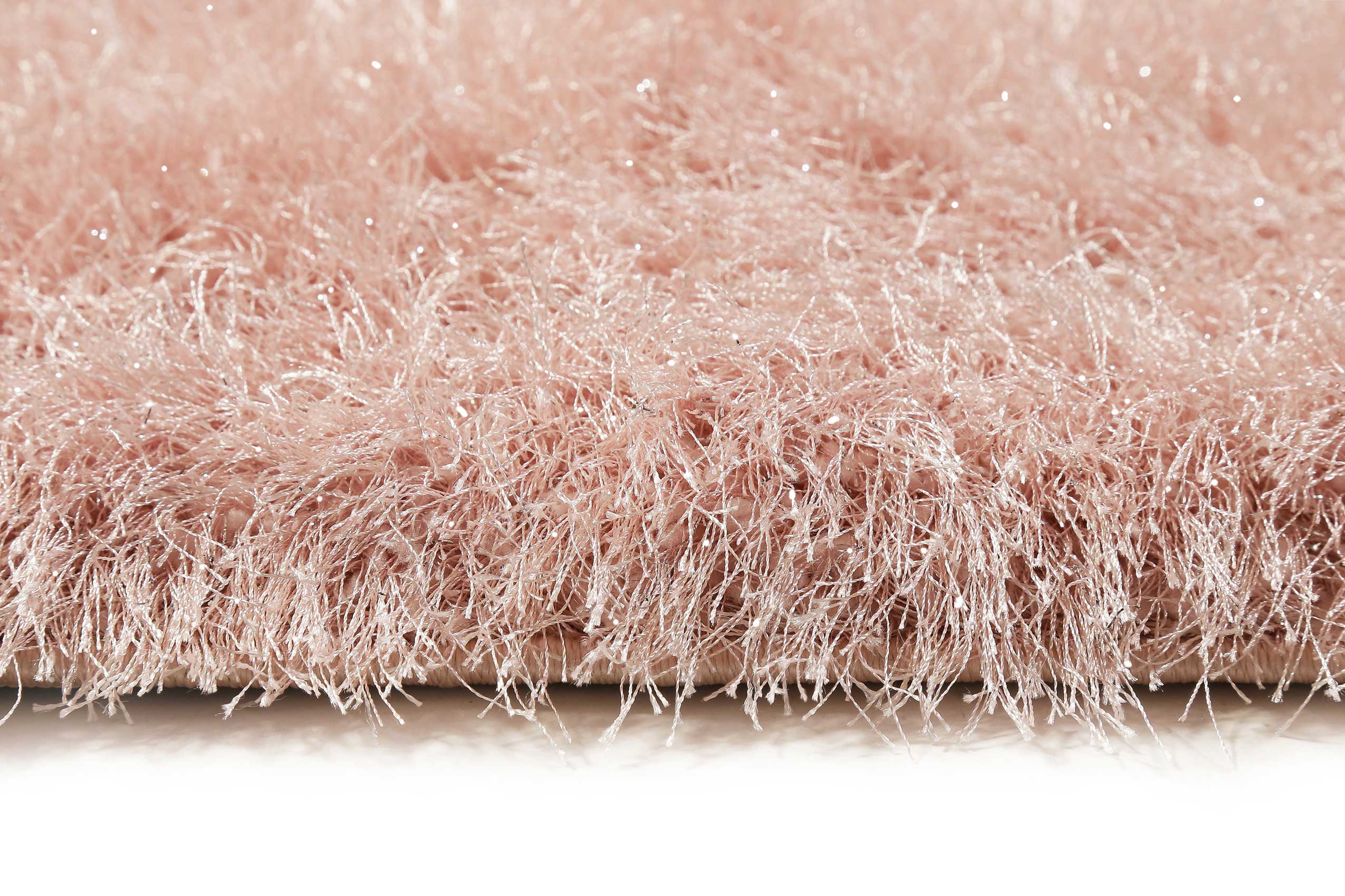 Teppich Rosa glänzend Hochflor 