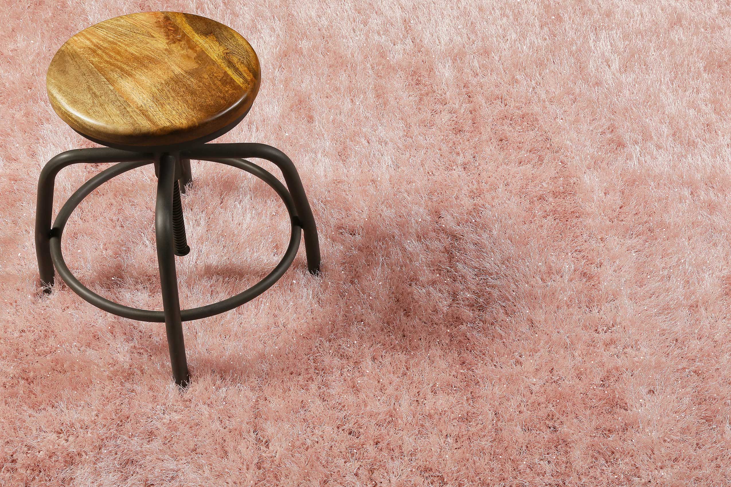 Teppich Rosa glänzend Hochflor 