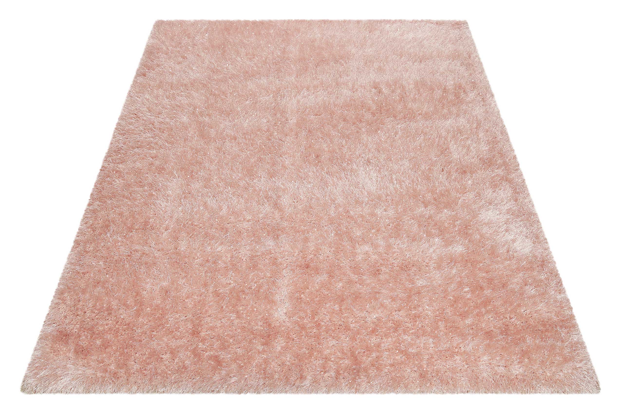 Teppich Rosa glänzend Hochflor 