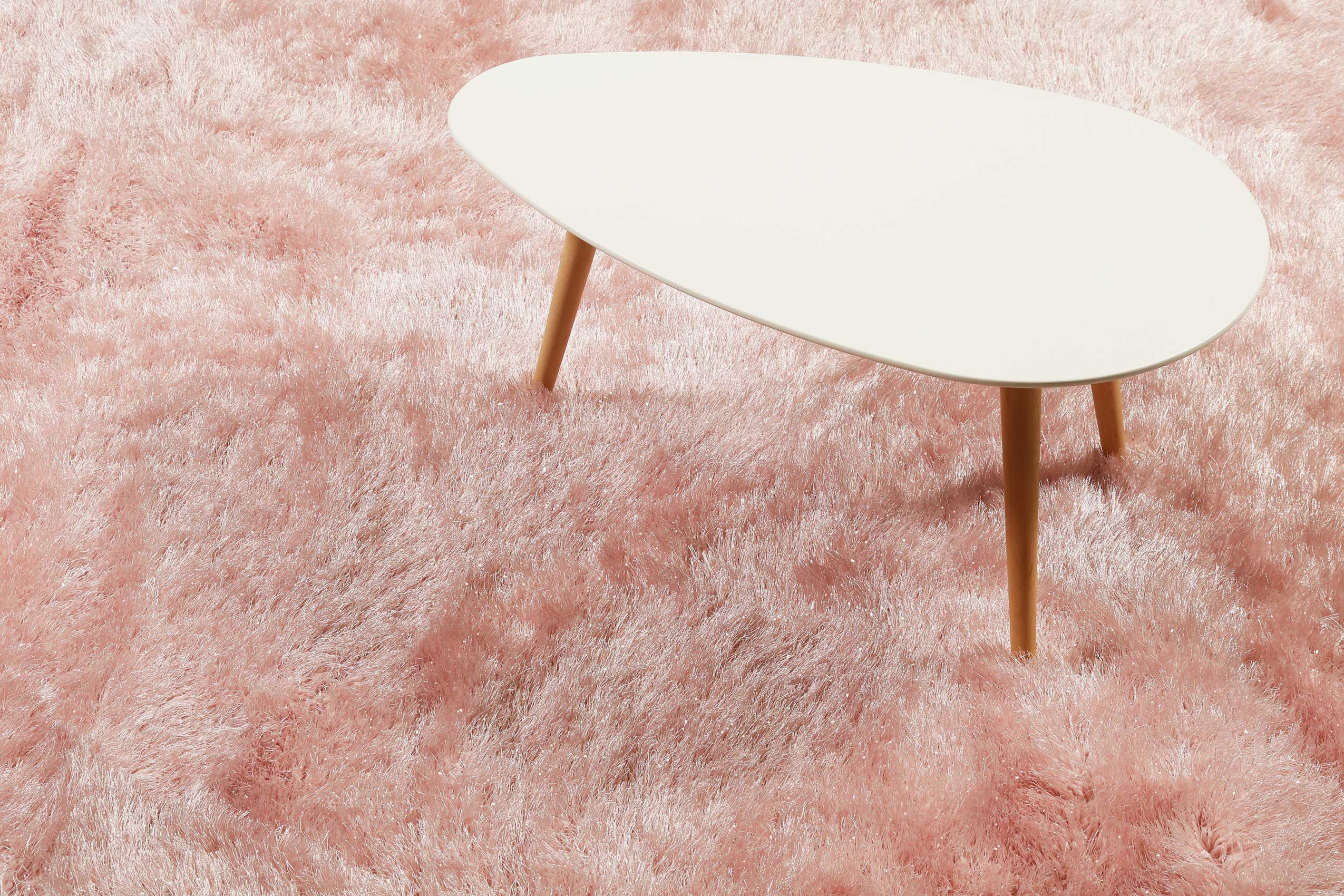 Teppich Rund Rosa glänzend Hochflor » Shiny Touch « WECONhome - Ansicht 6
