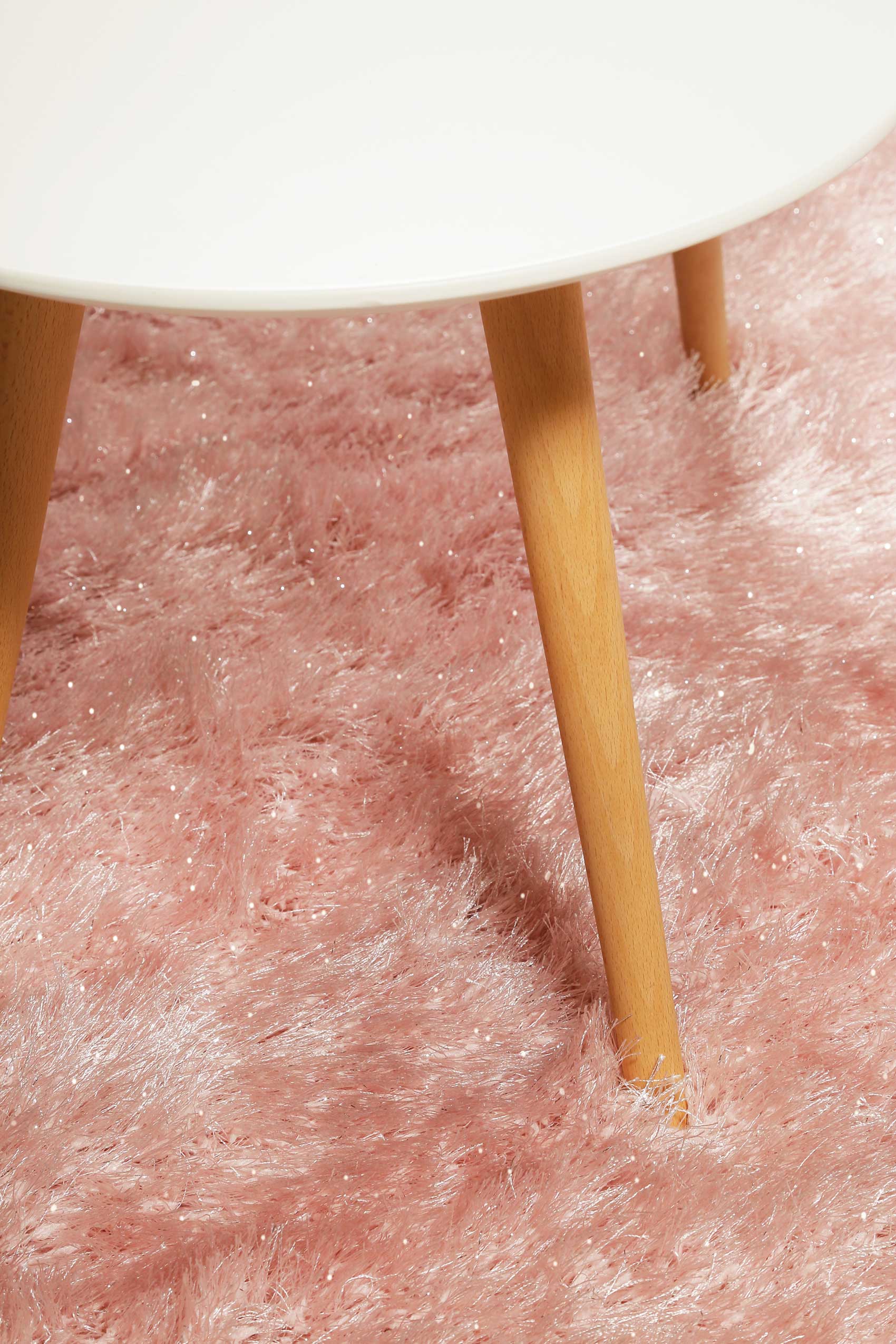 Teppich Rund Rosa glänzend Hochflor » Shiny Touch « WECONhome - Ansicht 7