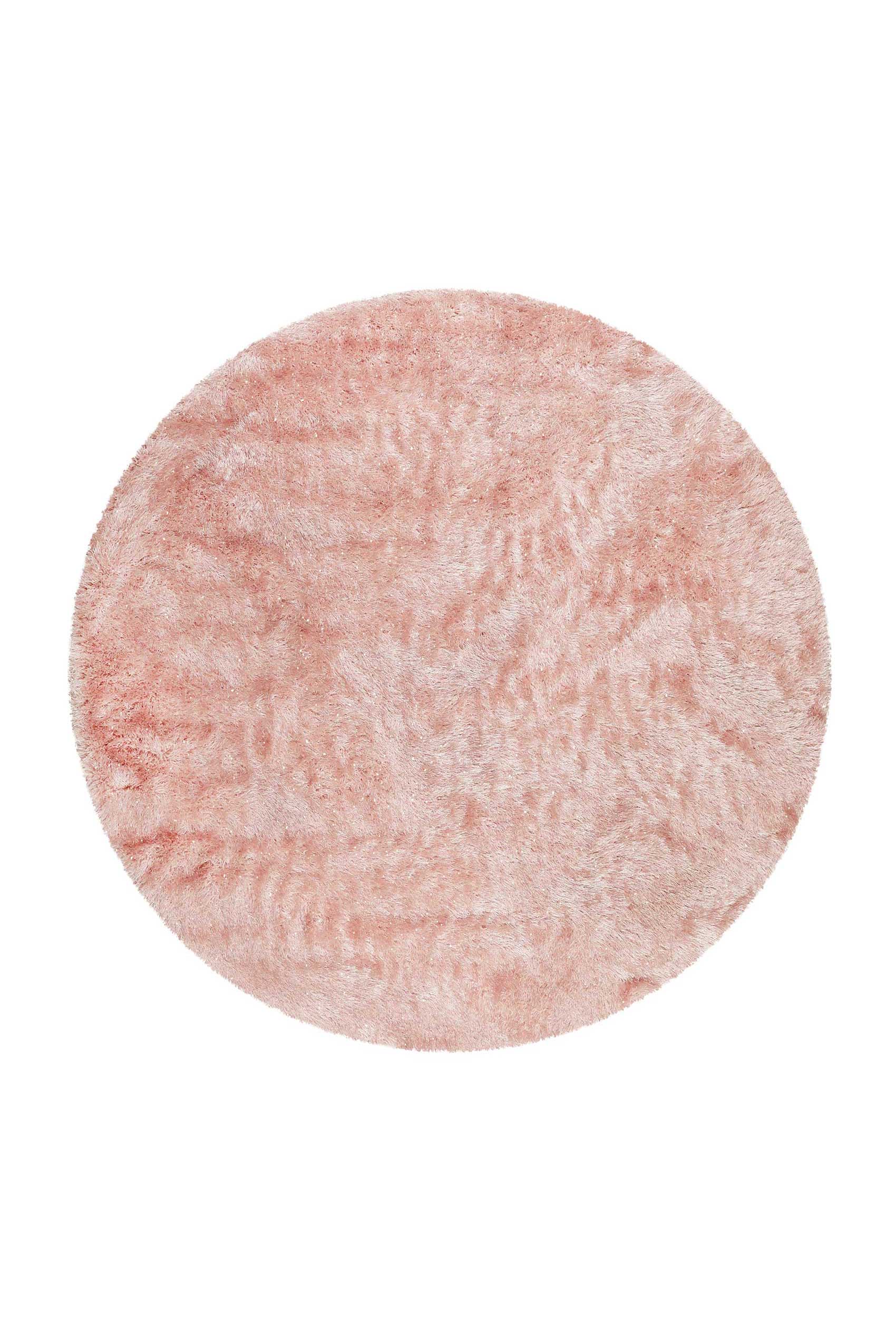 Teppich Rund Rosa glänzend Hochflor » Shiny Touch « WECONhome - Ansicht 1