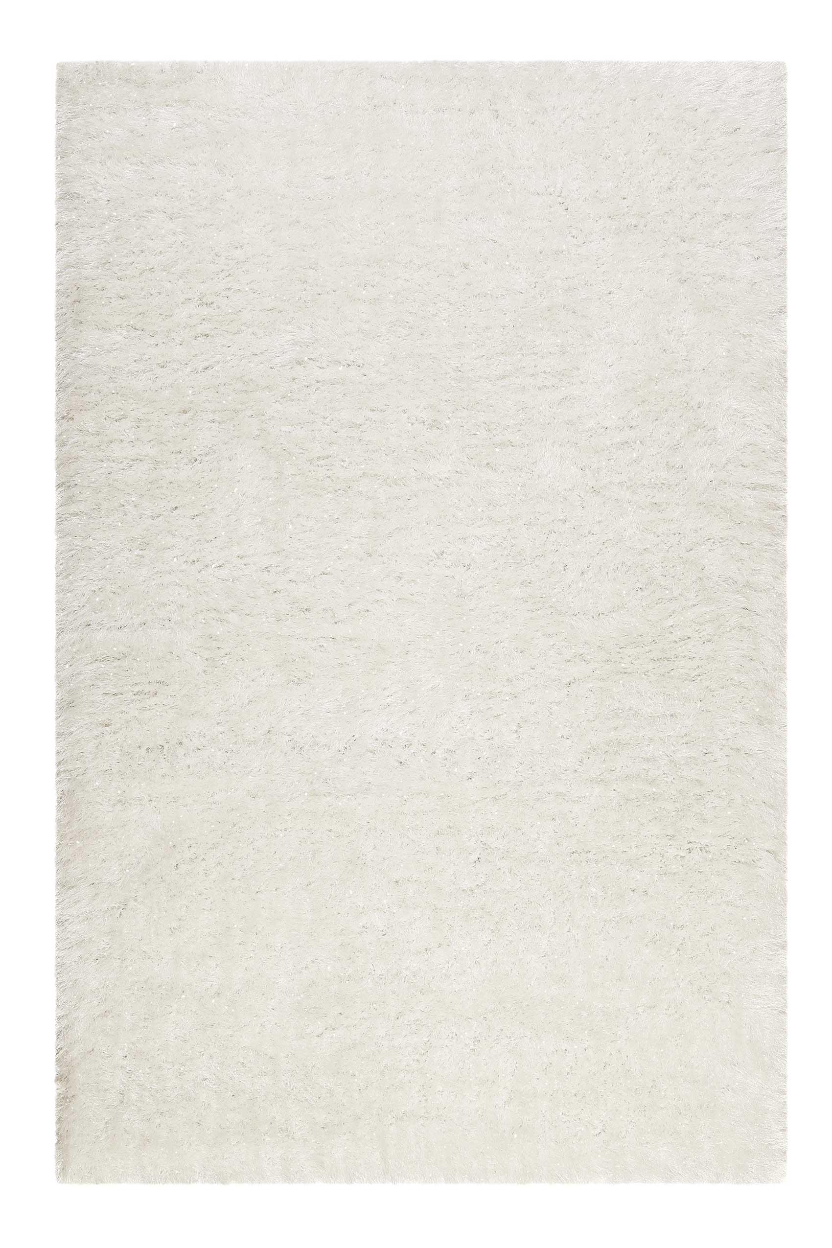 Teppich Creme Weiß glänzend Hochflor » Shiny Touch « WECONhome - Ansicht 1