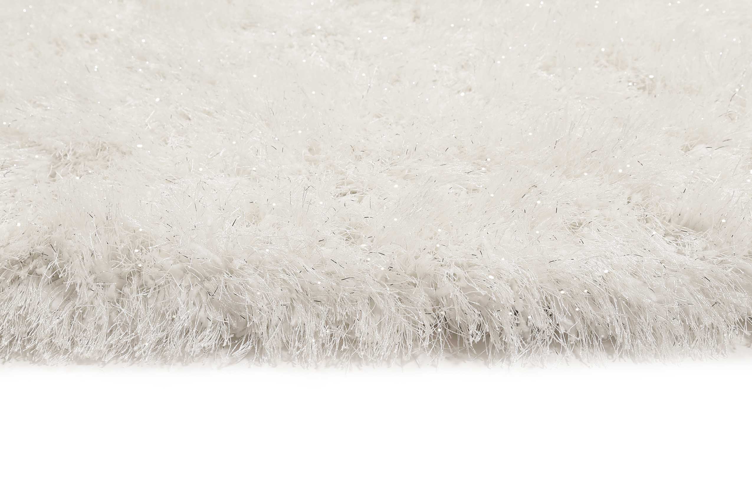 Teppich Rund Creme Weiß glänzend Hochflor » Shiny Touch « WECONhome - Ansicht 4