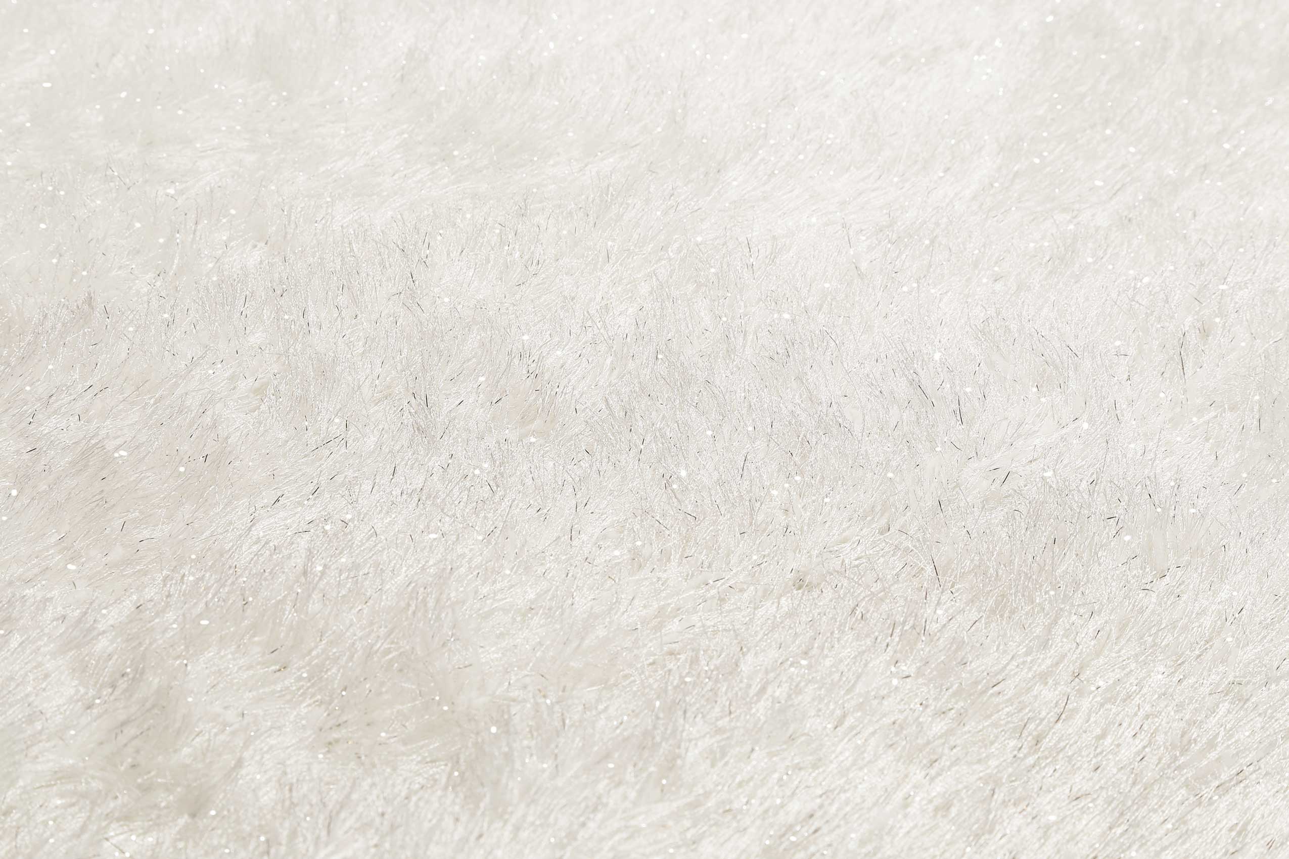 Teppich Rund Creme Weiß glänzend Hochflor » Shiny Touch « WECONhome - Ansicht 5