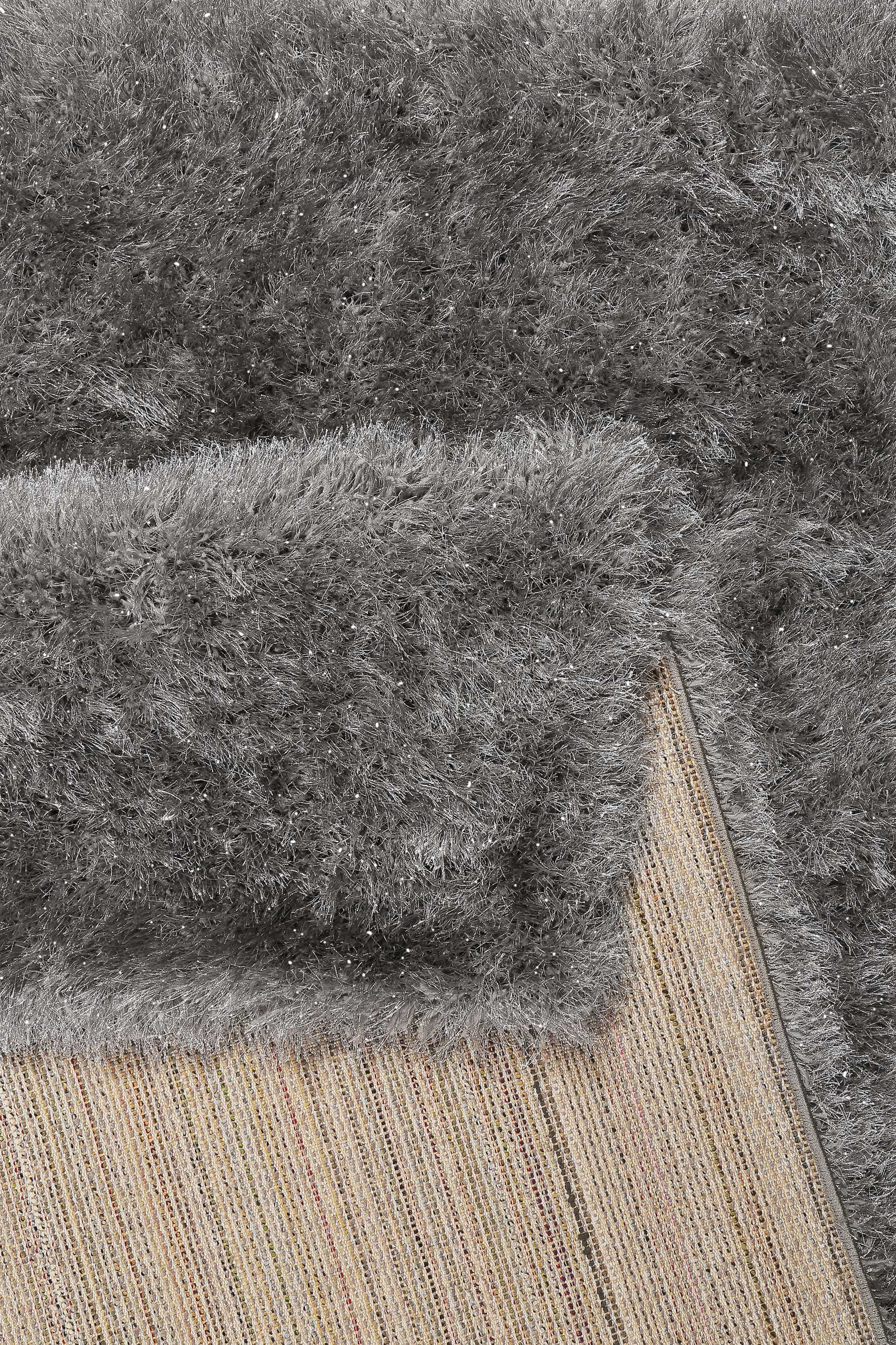 Teppich Grau glänzend Hochflor » Shiny Touch « WECONhome - Ansicht 3