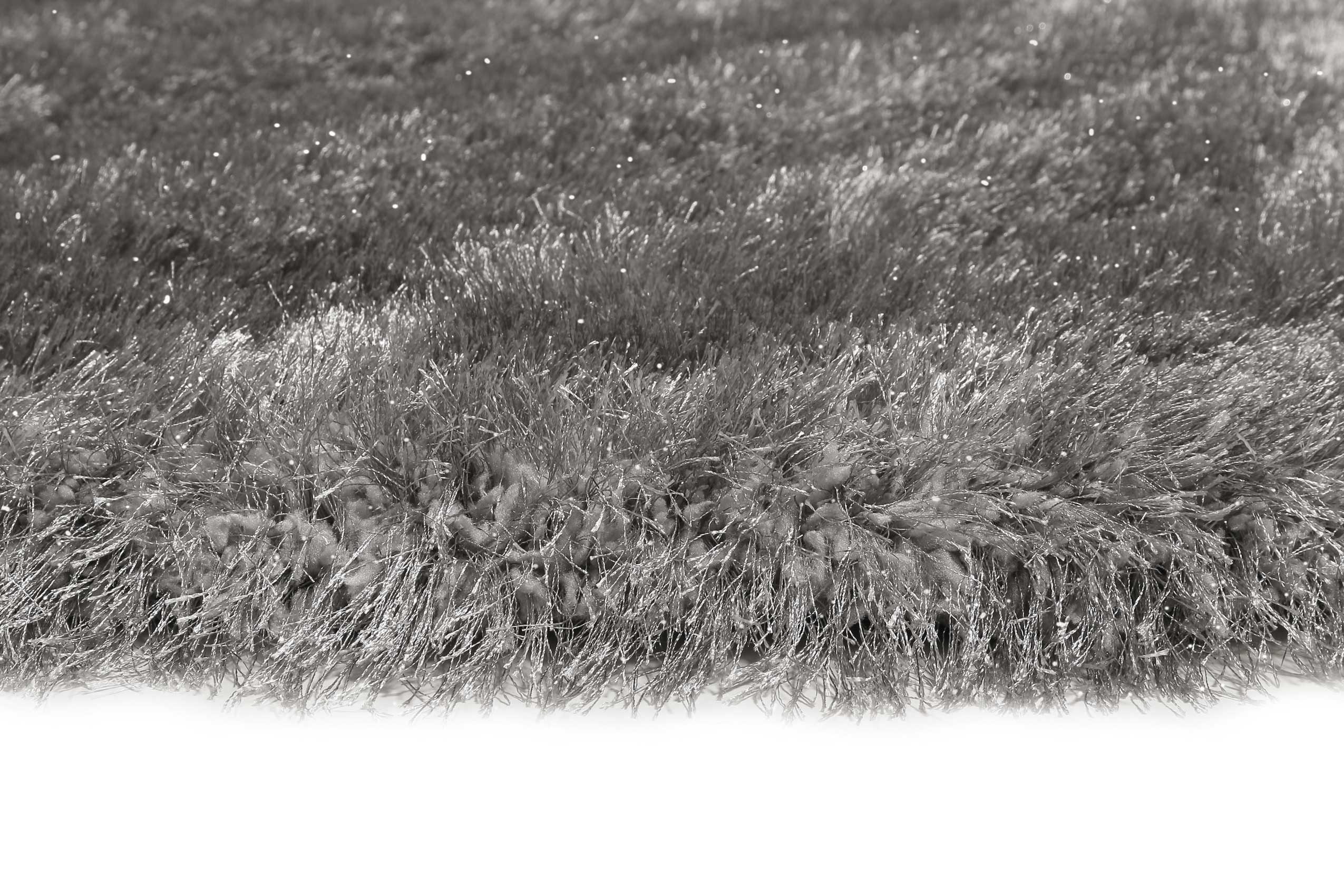 Teppich Rund Grau glänzend Hochflor » Shiny Touch « WECONhome - Ansicht 4