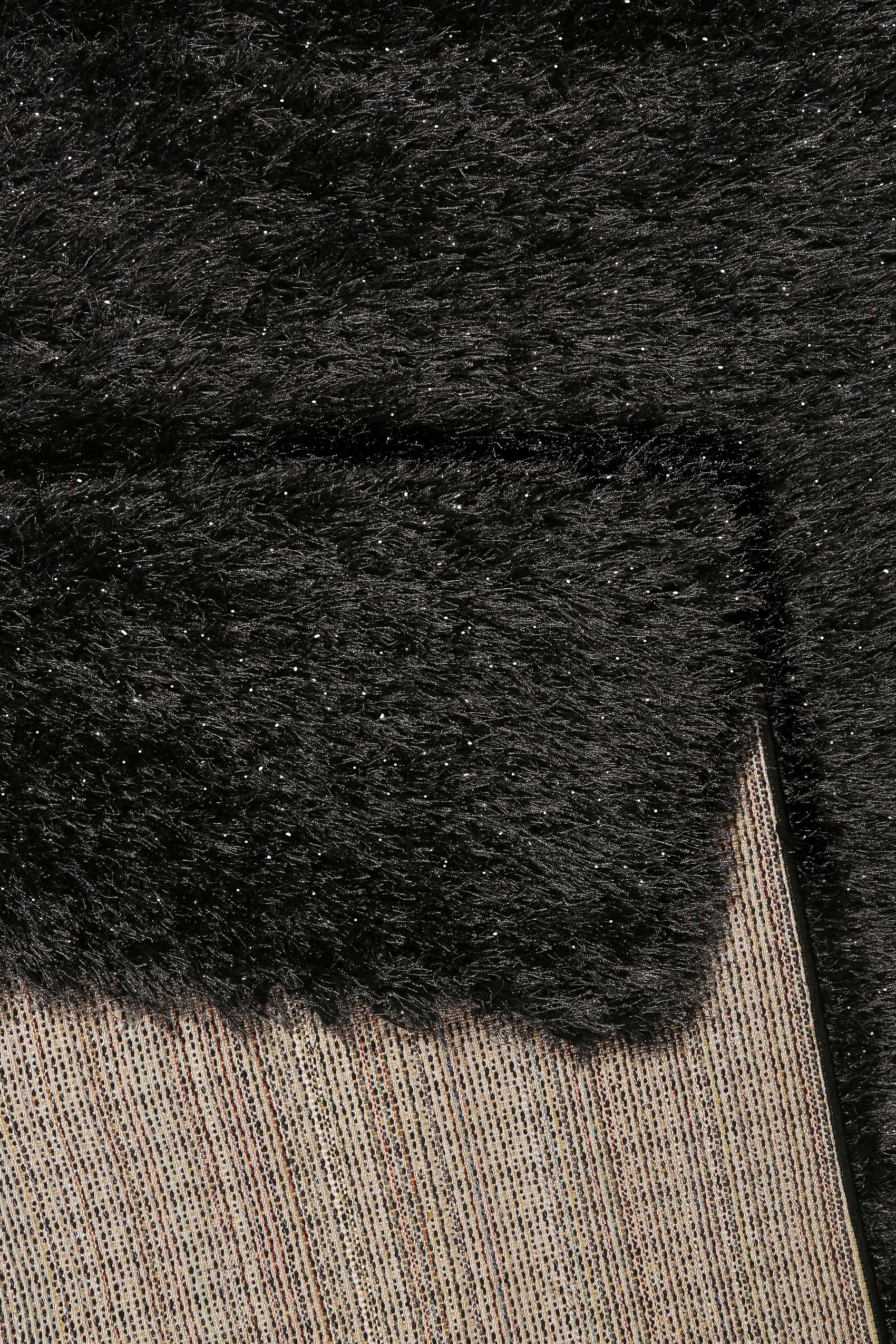 Teppich Anthrazit glänzend Hochflor 