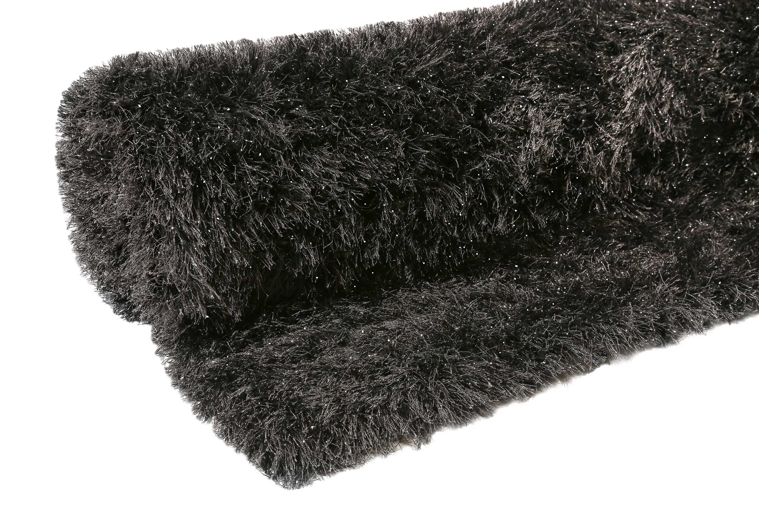 Teppich Anthrazit glänzend Hochflor 