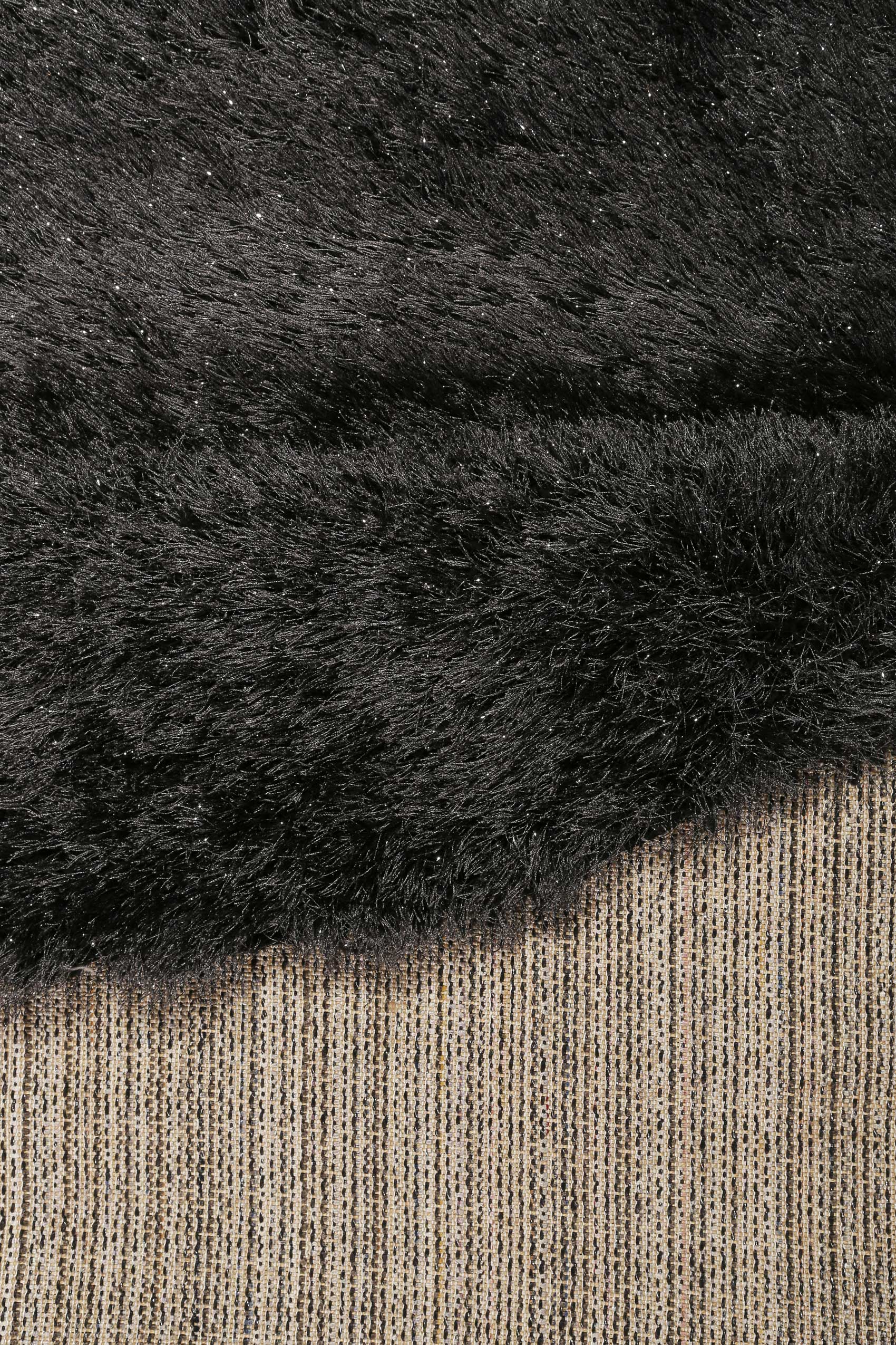 Teppich Rund Anthrazit glänzend Hochflor » Shiny Touch « WECONhome - Ansicht 3