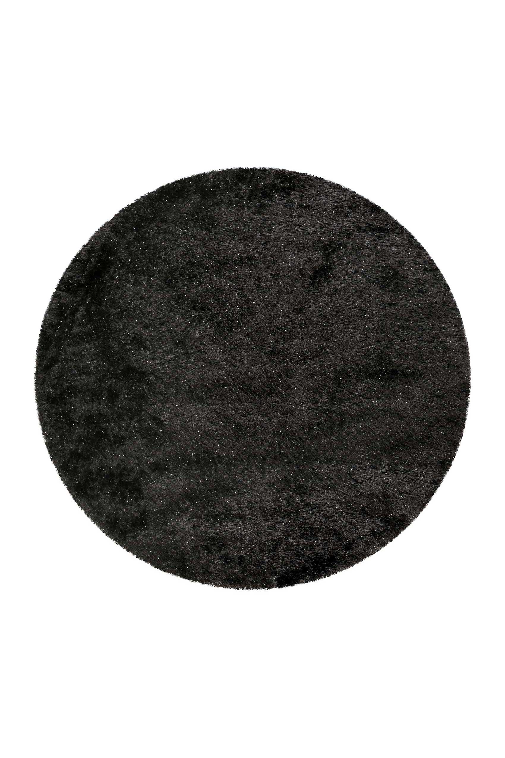 Teppich Rund Anthrazit glänzend Hochflor » Shiny Touch « WECONhome - Ansicht 1