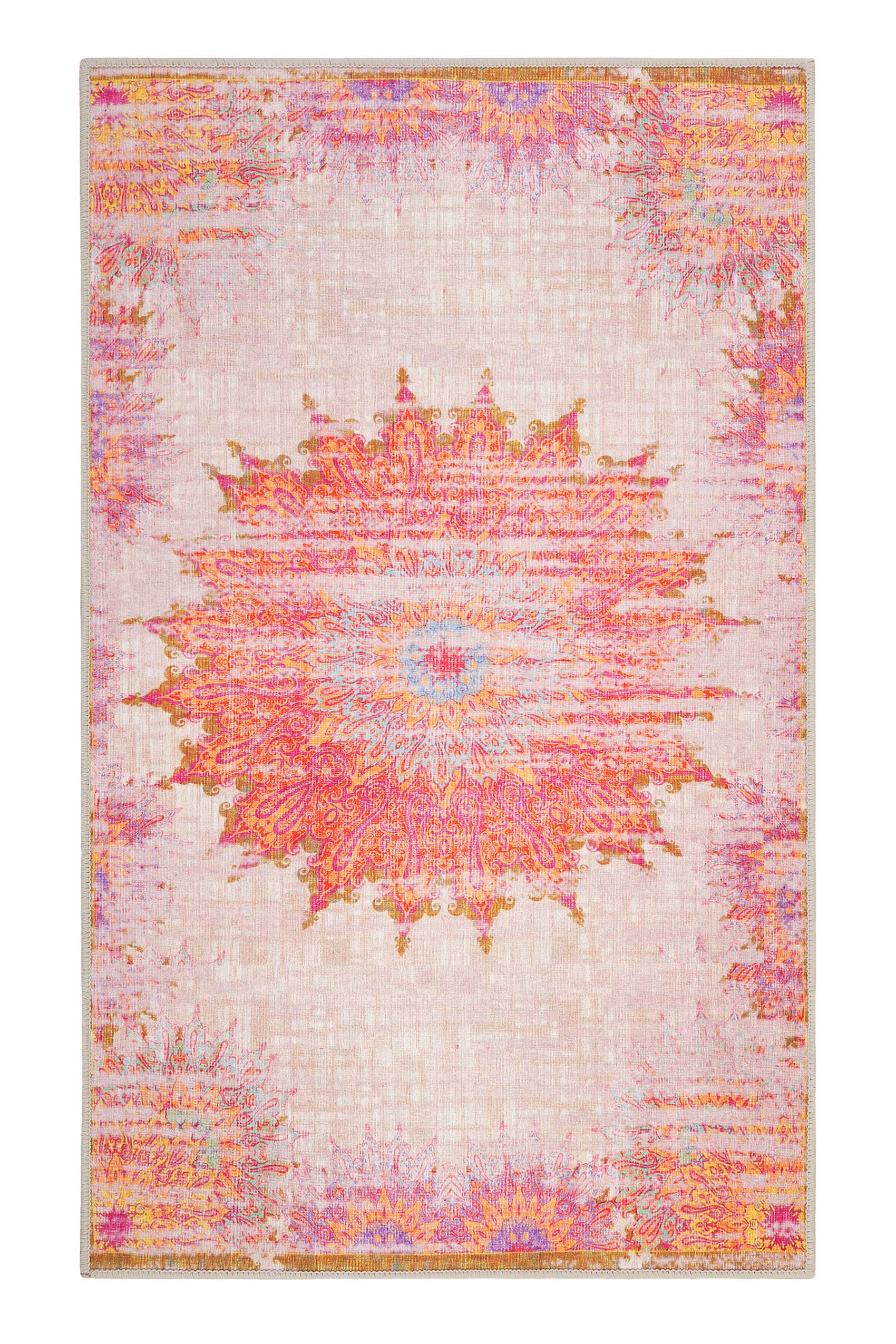 Badteppich Bunt Vintage Oriental 