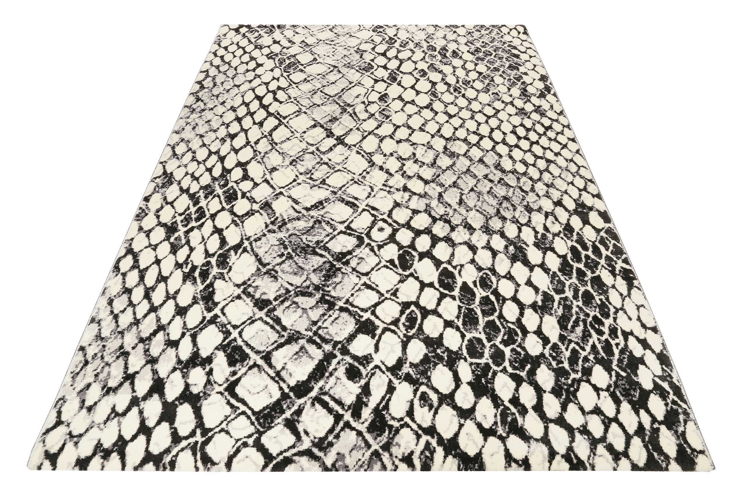 Teppich Grau Schwarz Kurzflor » Snake « WECONhome - Ansicht 2