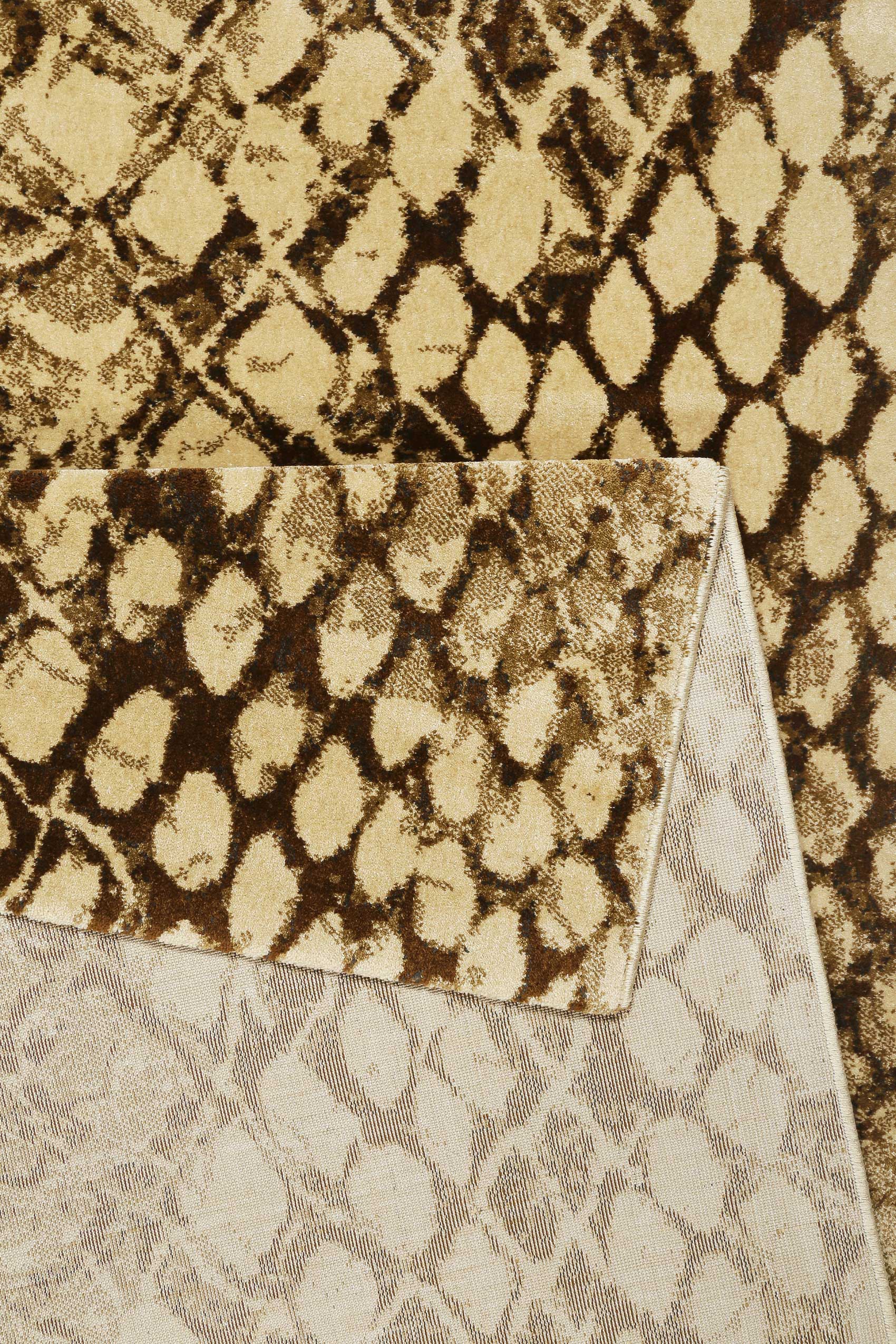 Teppich Beige Braun Kurzflor 