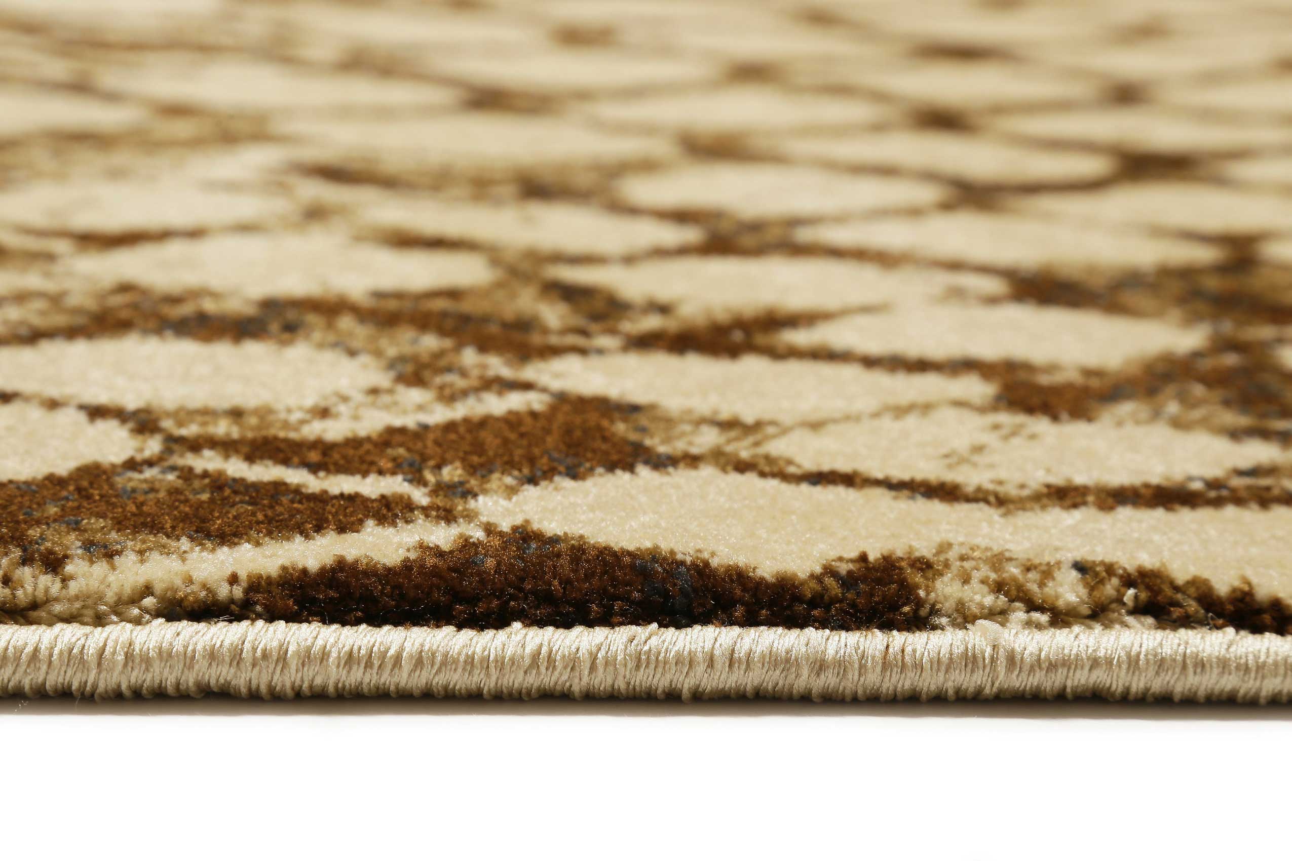 Teppich Beige Braun Kurzflor 