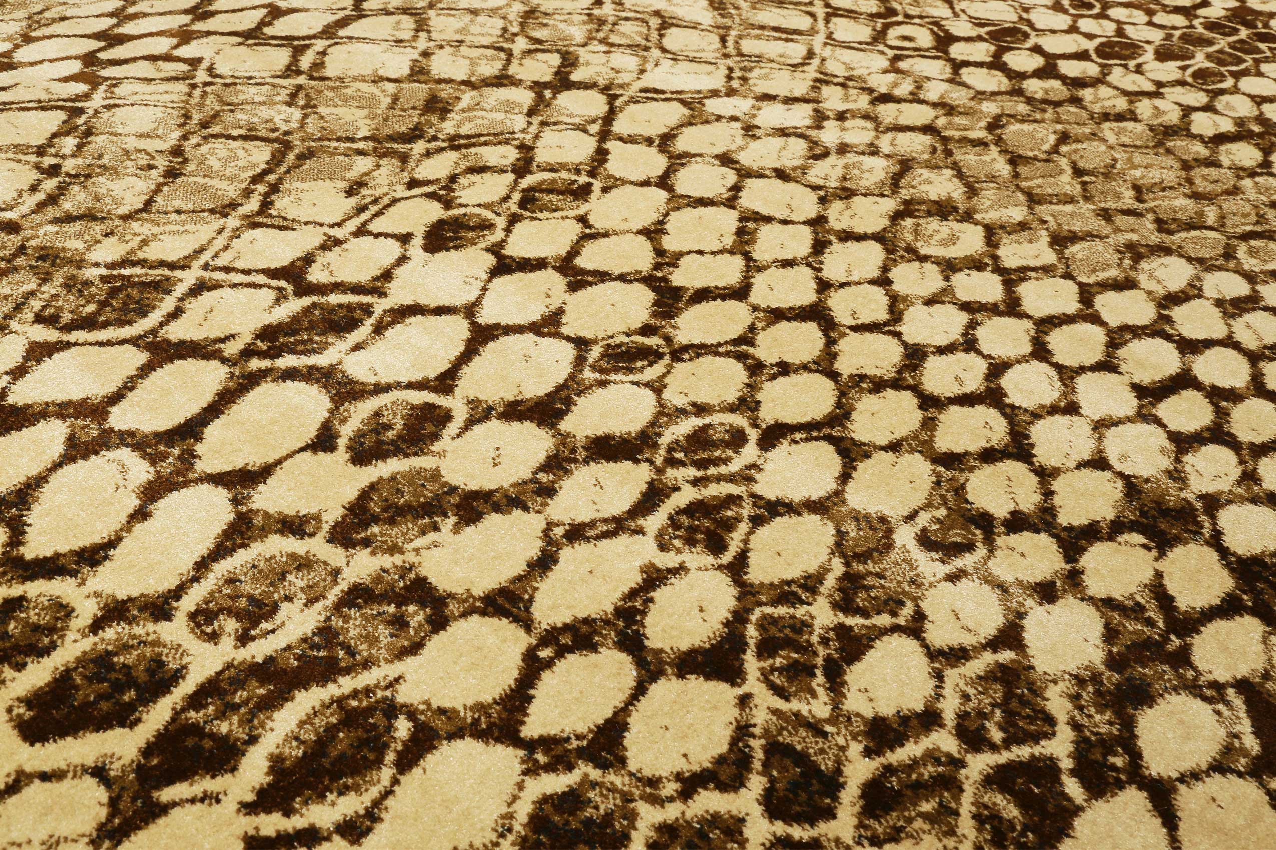 Teppich Beige Braun Kurzflor » Snake « WECONhome - Ansicht 5