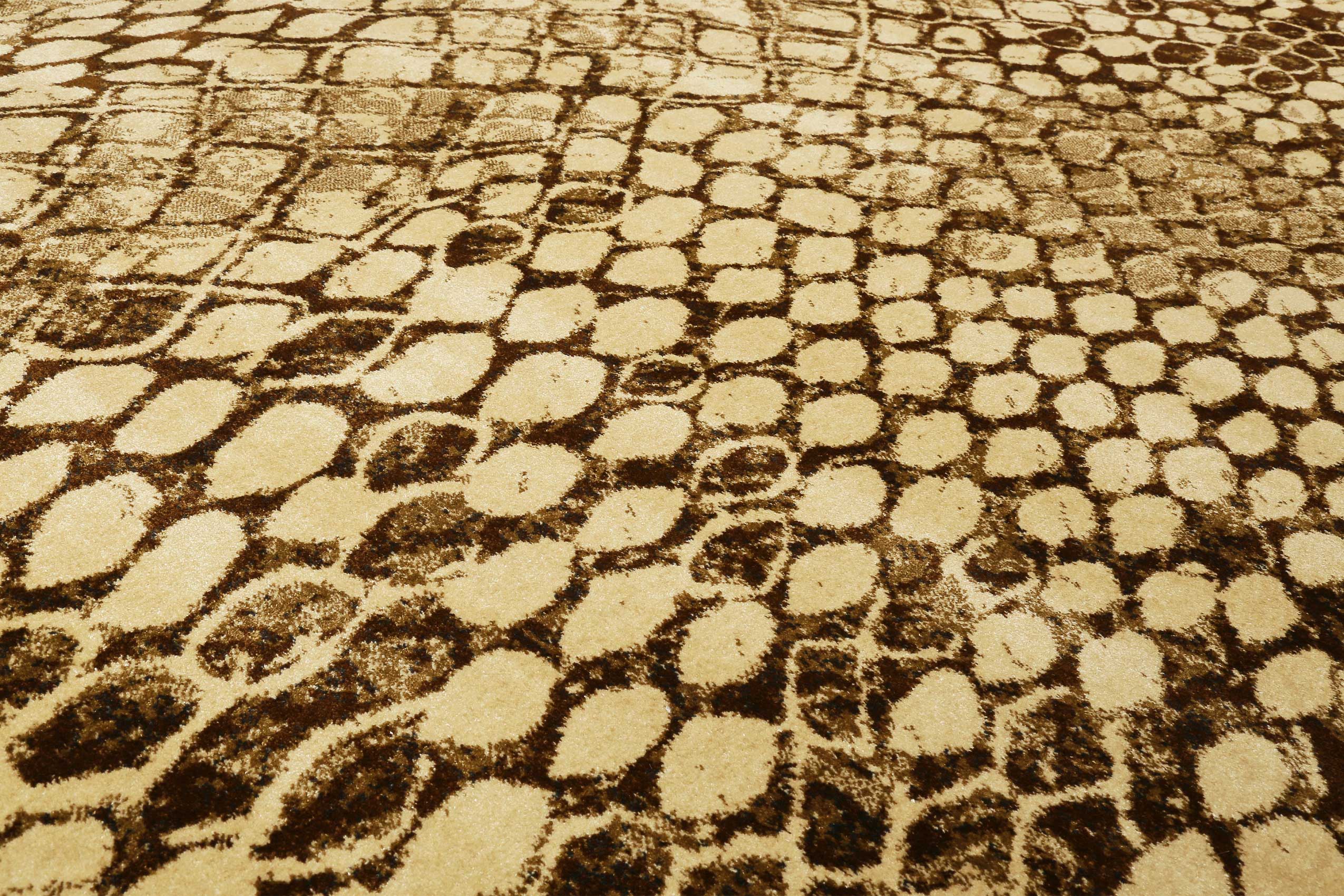 Teppich Beige Braun Kurzflor 