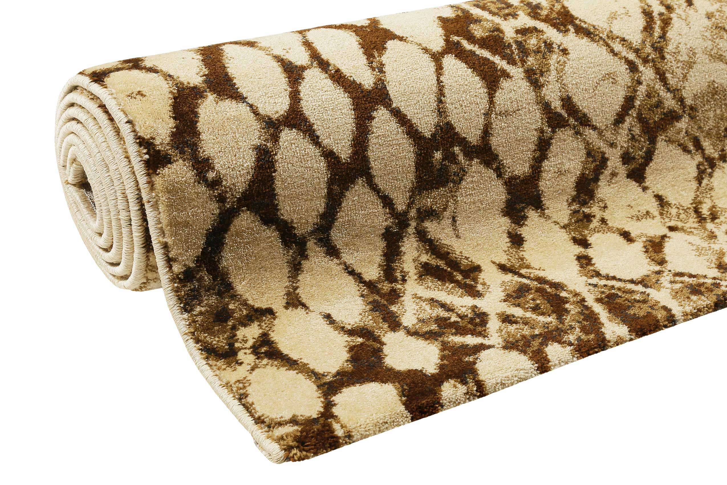 Teppich Beige Braun Kurzflor 