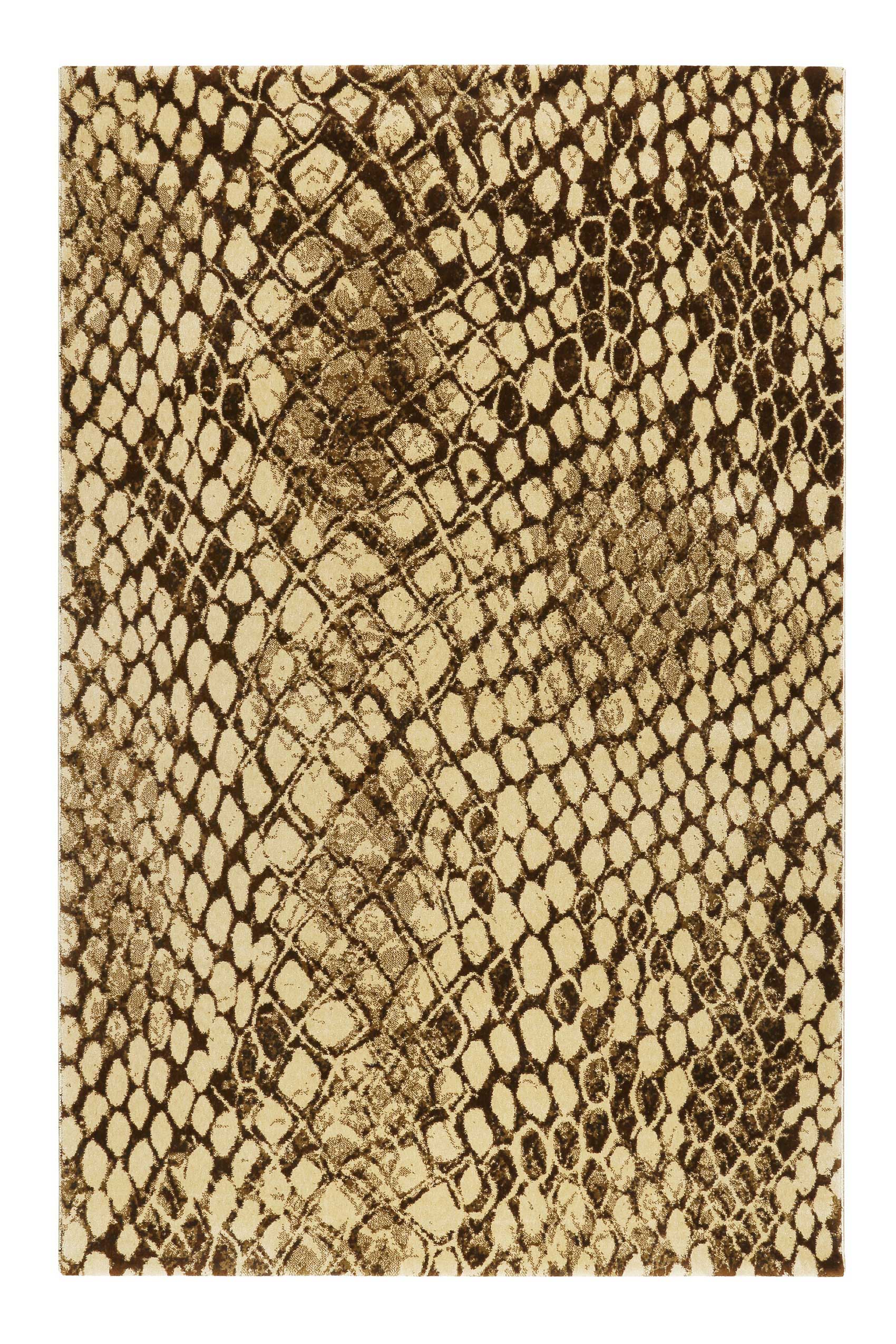 Teppich Beige Braun Kurzflor » Snake « WECONhome - Ansicht 1