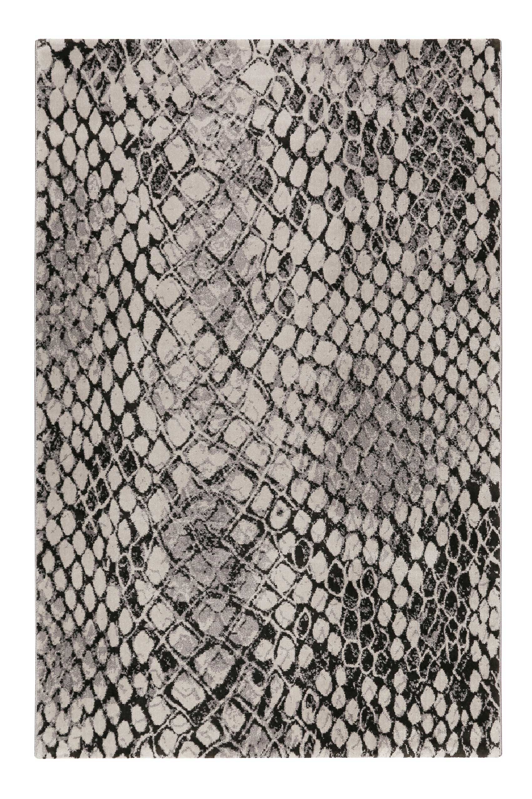 Teppich Grau Silber Kurzflor » Snake « WECONhome - Ansicht 1