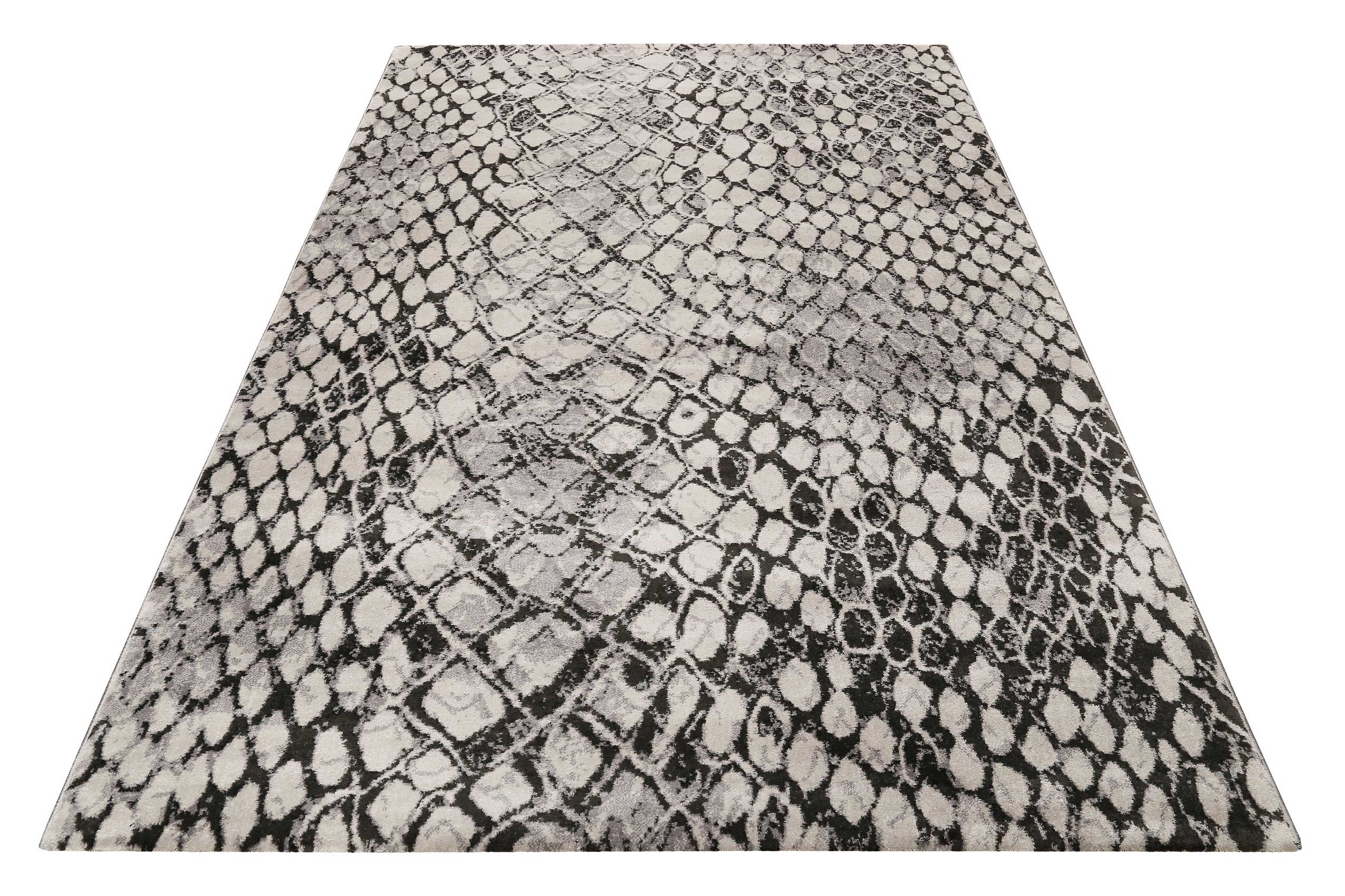 Teppich Grau Silber Kurzflor » Snake « WECONhome - Ansicht 2