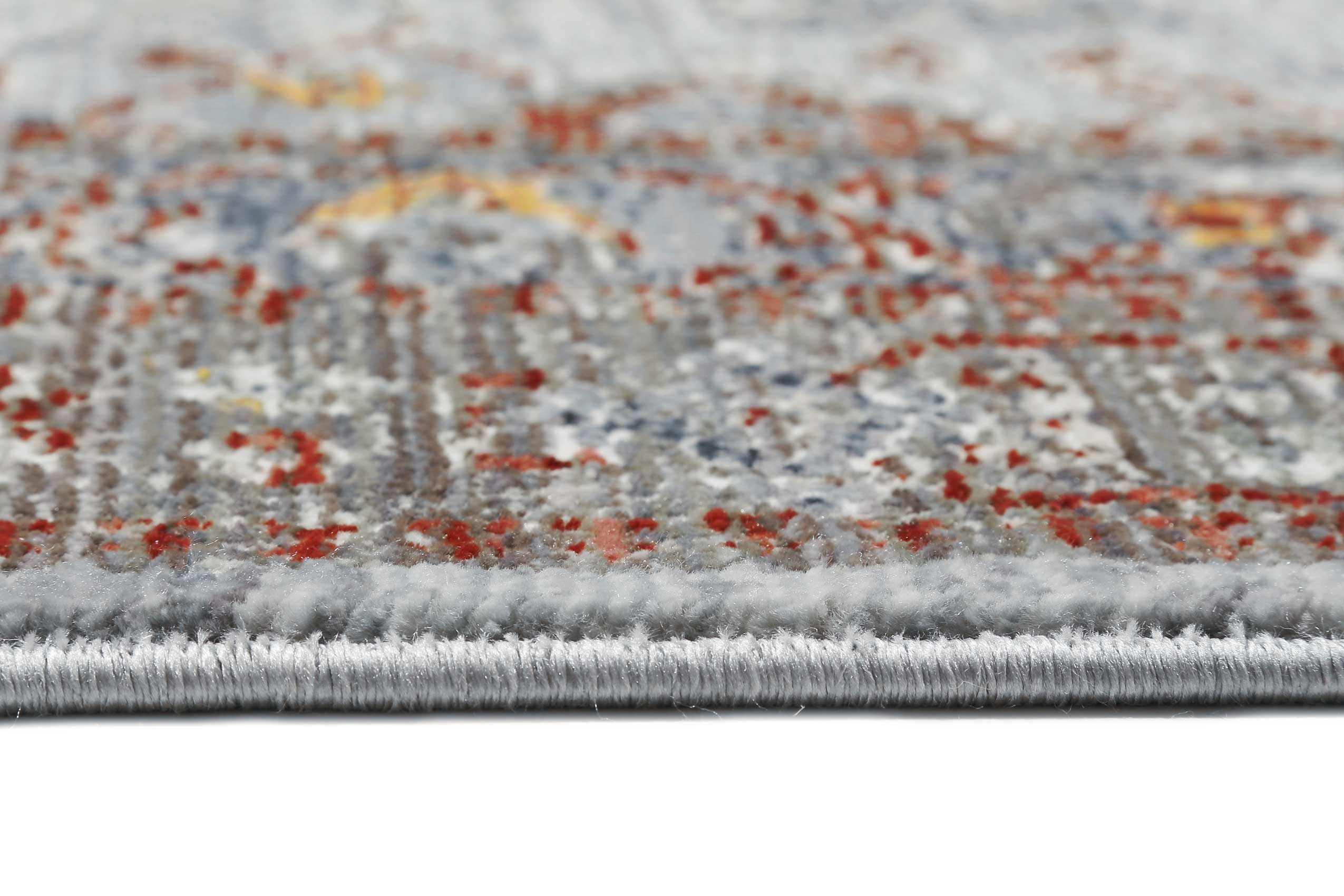 Teppich Beige Multicolor Vintage Kurzflor 