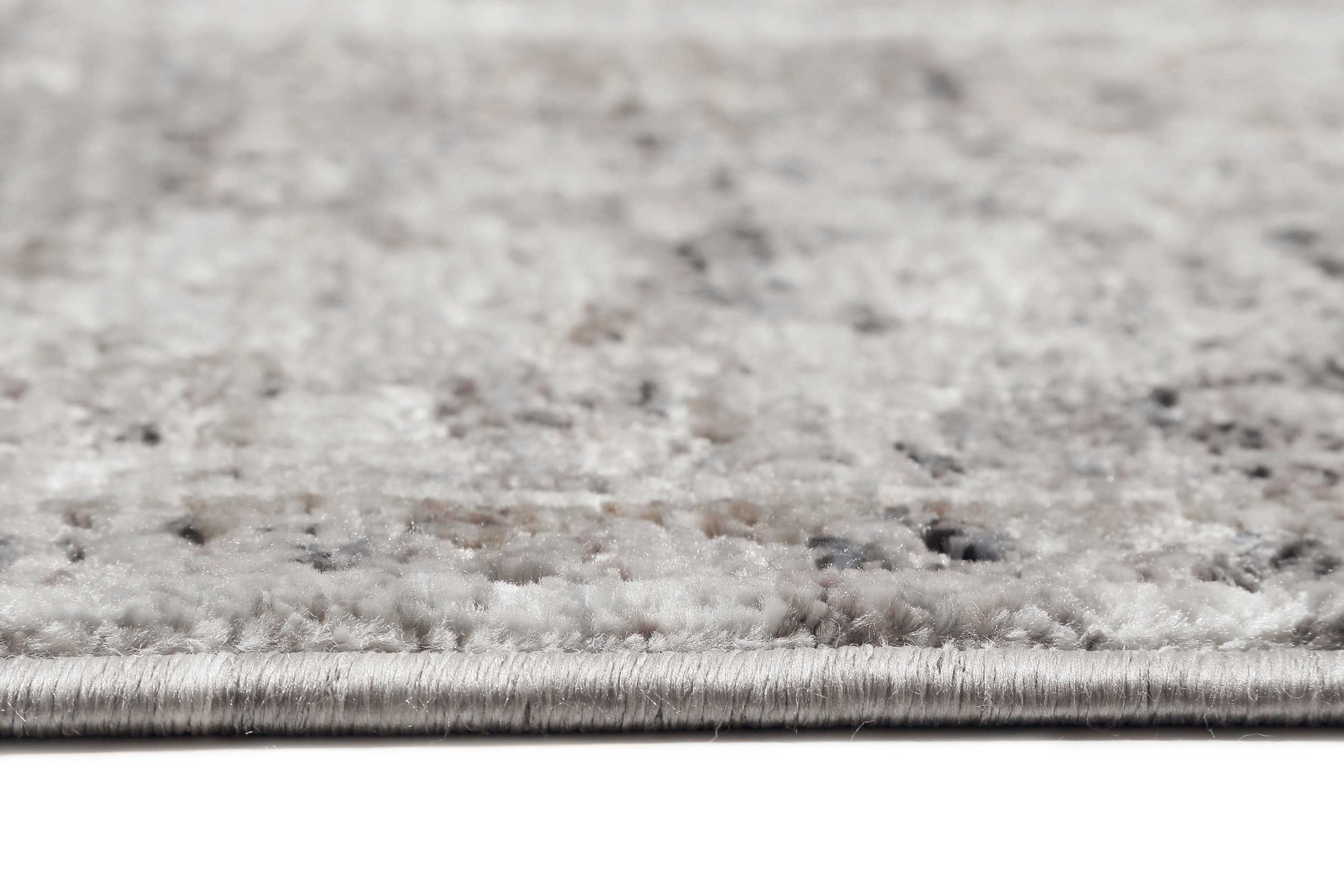 Teppich Grau Blau Vintage Kurzflor 