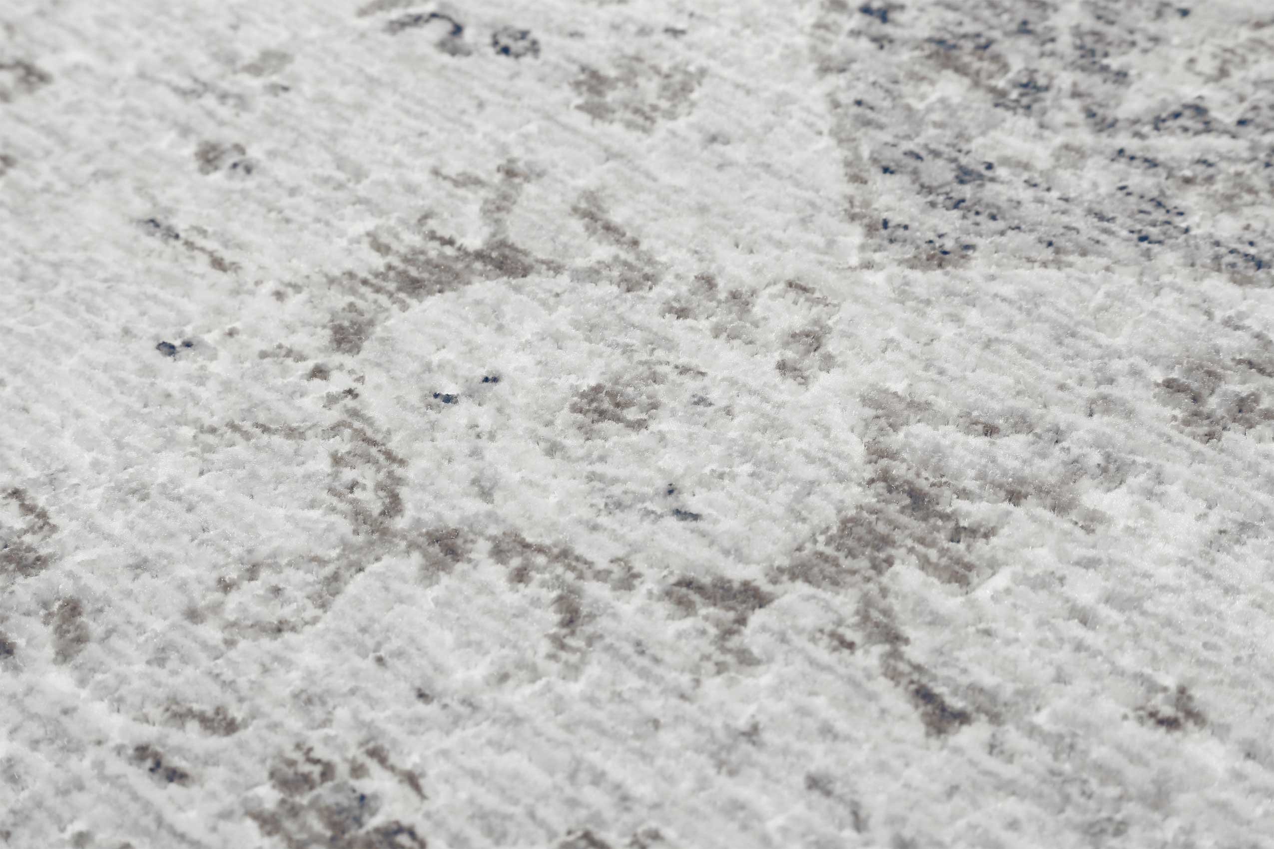 Teppich Grau Blau Vintage Kurzflor 