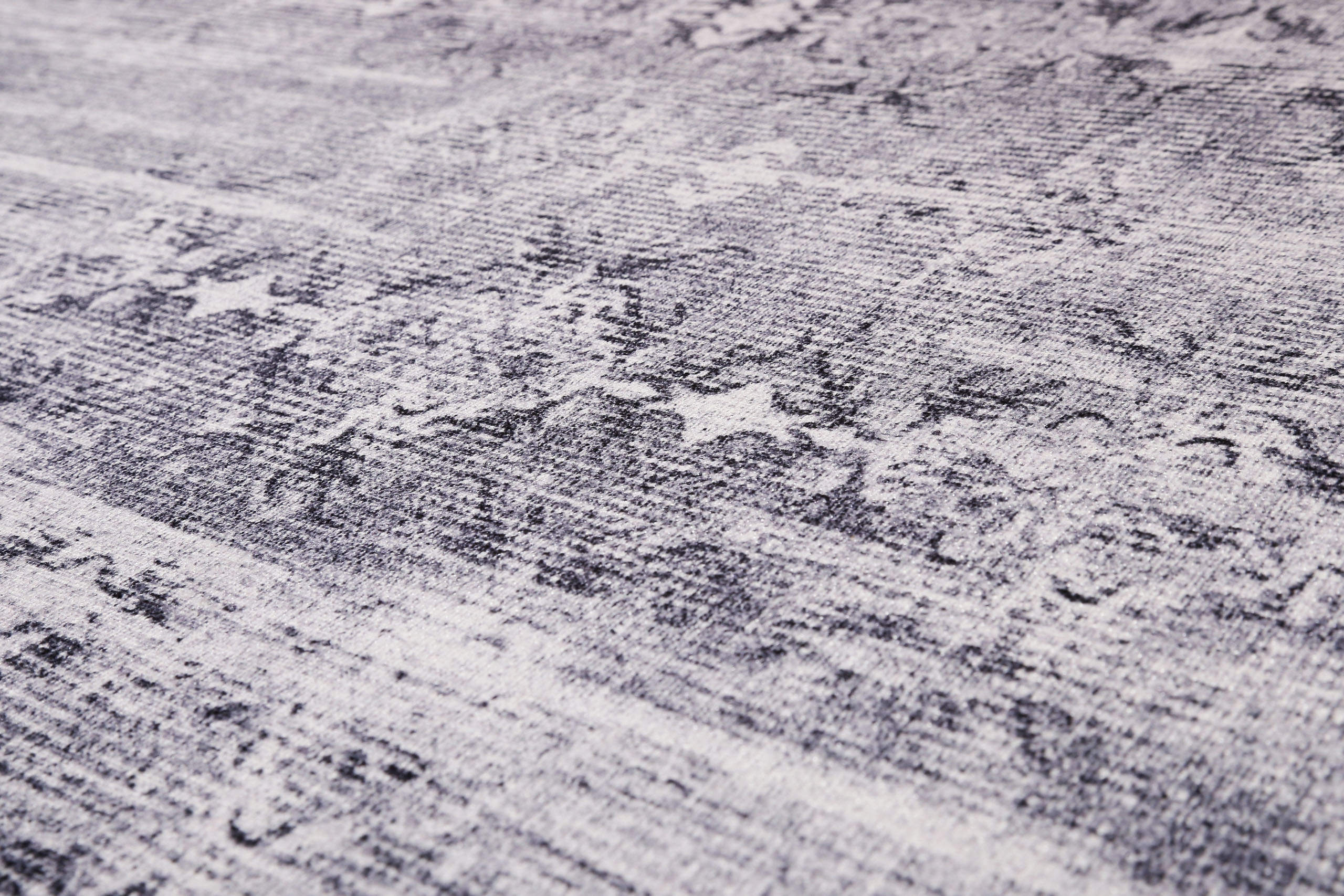 Badteppich Grau Vintage